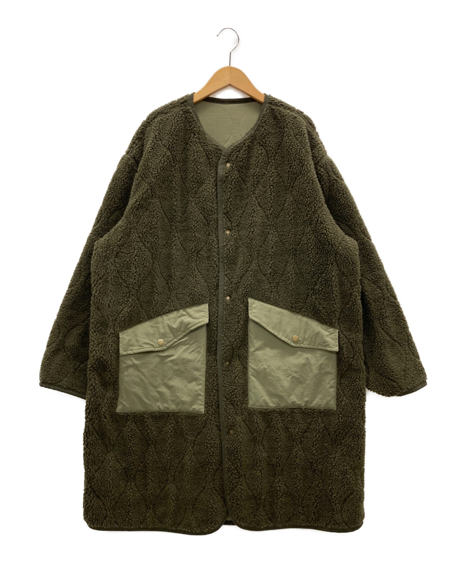 中古・古着通販】ZARA (ザラ) リバーシブルキルティングコート カーキ