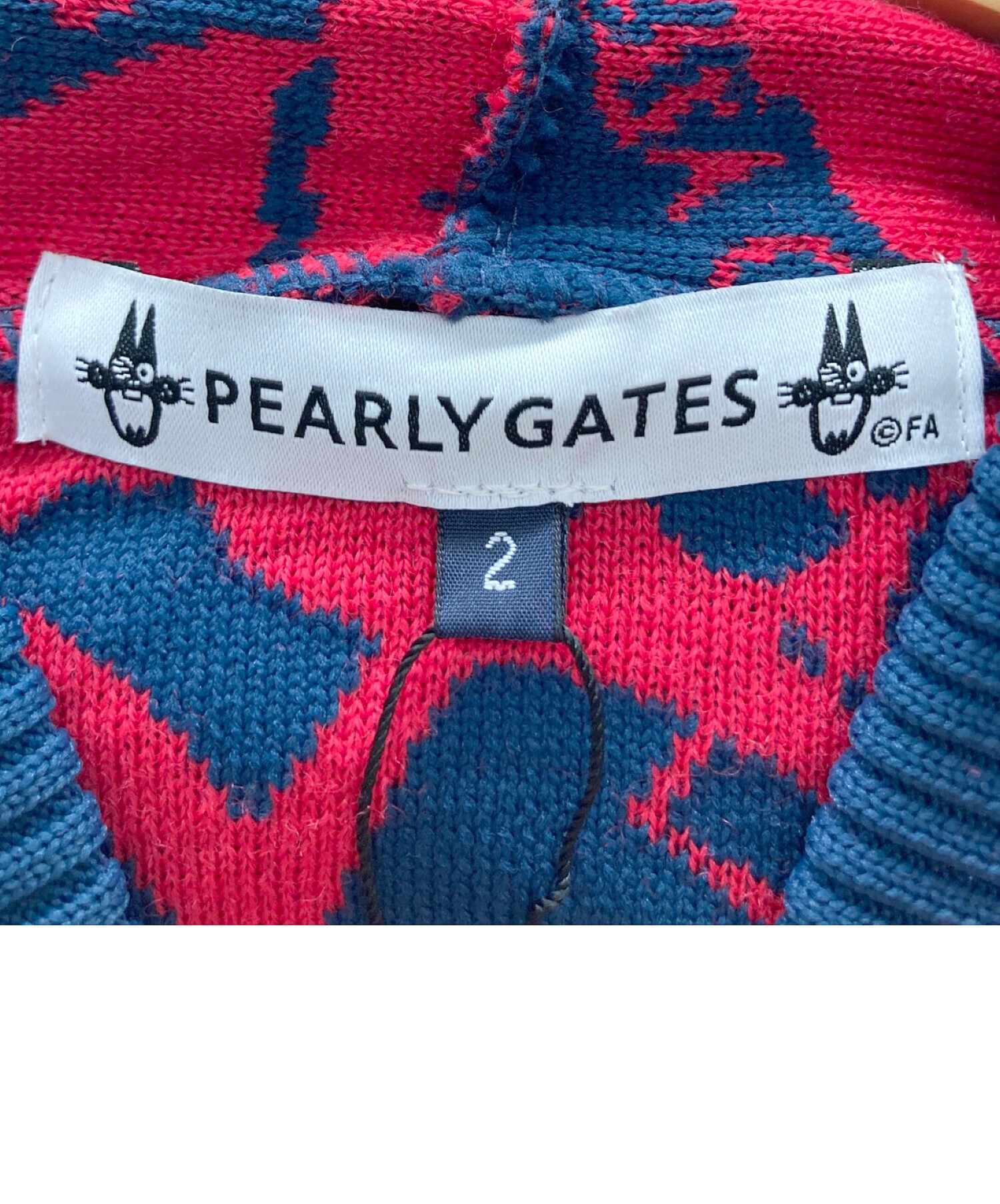中古・古着通販】PEARLY GATES (パーリーゲイツ) パーカー レッド 