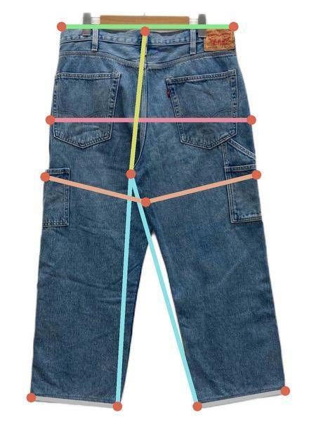 中古・古着通販】LEVI'S (リーバイス) デニムパンツ ブルー サイズ:W34