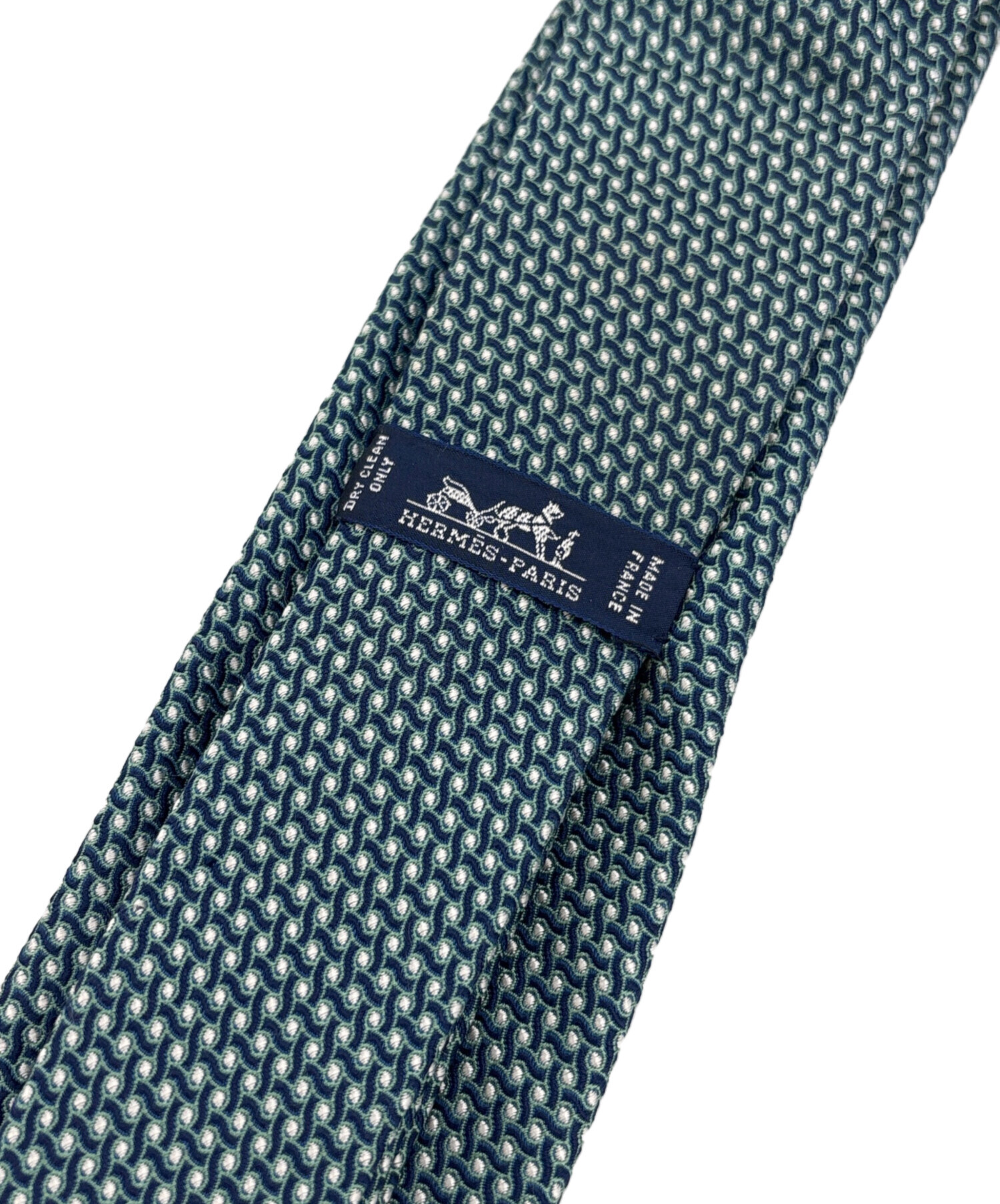 中古・古着通販】HERMES (エルメス) ネクタイ グリーン×ネイビー