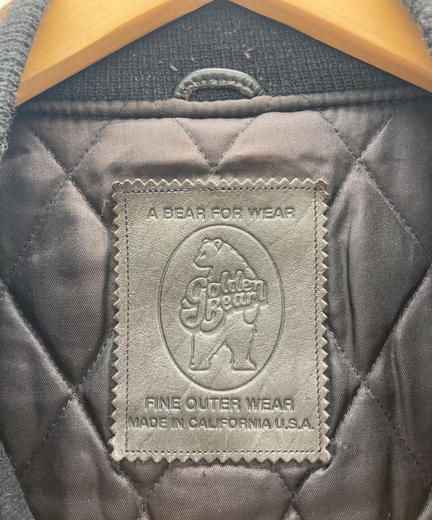 中古・古着通販】Golden Bear (ゴールデンベア) 袖革スタジャン 