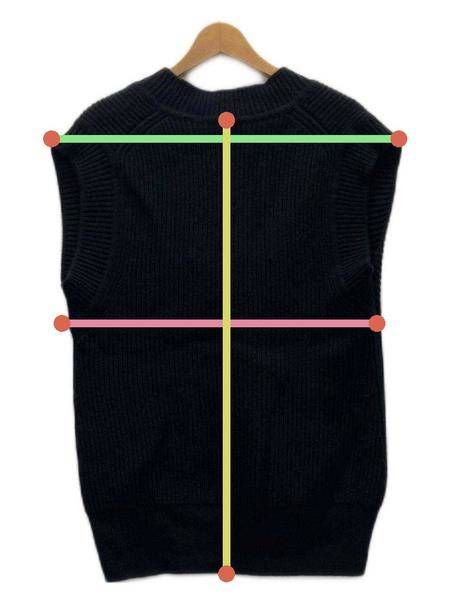 中古・古着通販】YLEVE (イレーヴ) ニットベスト ブラック サイズ:F