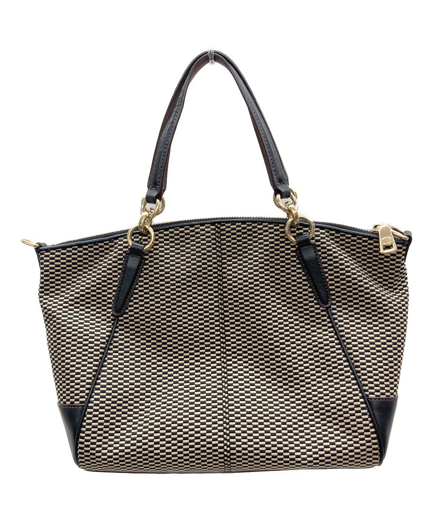 中古・古着通販】COACH (コーチ) ショルダーバッグ ベージュ×ブラック 