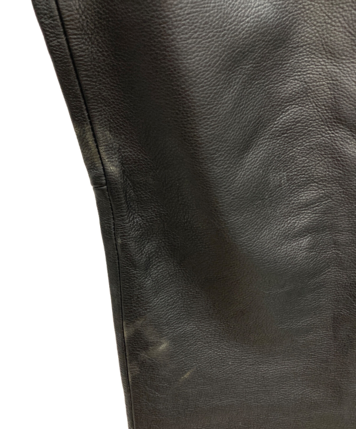 大人気！ビッグサイズLL！SRPレザーパンツ本革ブラック黒 中古・古着通販】SRP (エスアールピー) レザーパンツ ブラック