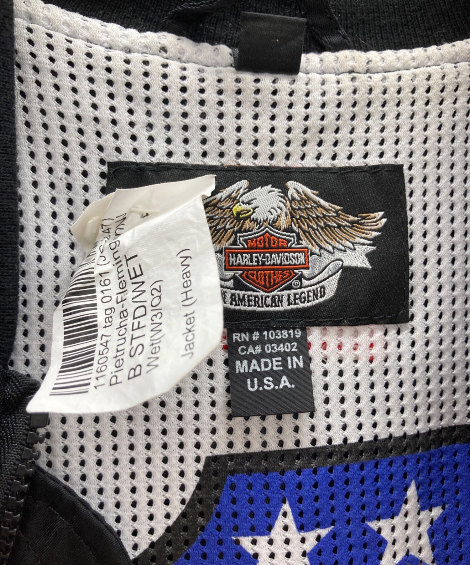 HARLEY DAVIDSON ナイロンジャケット ブラック L 中古・古着通販】HARLEY-DAVIDSON (ハーレーダビッドソン) 刺繍