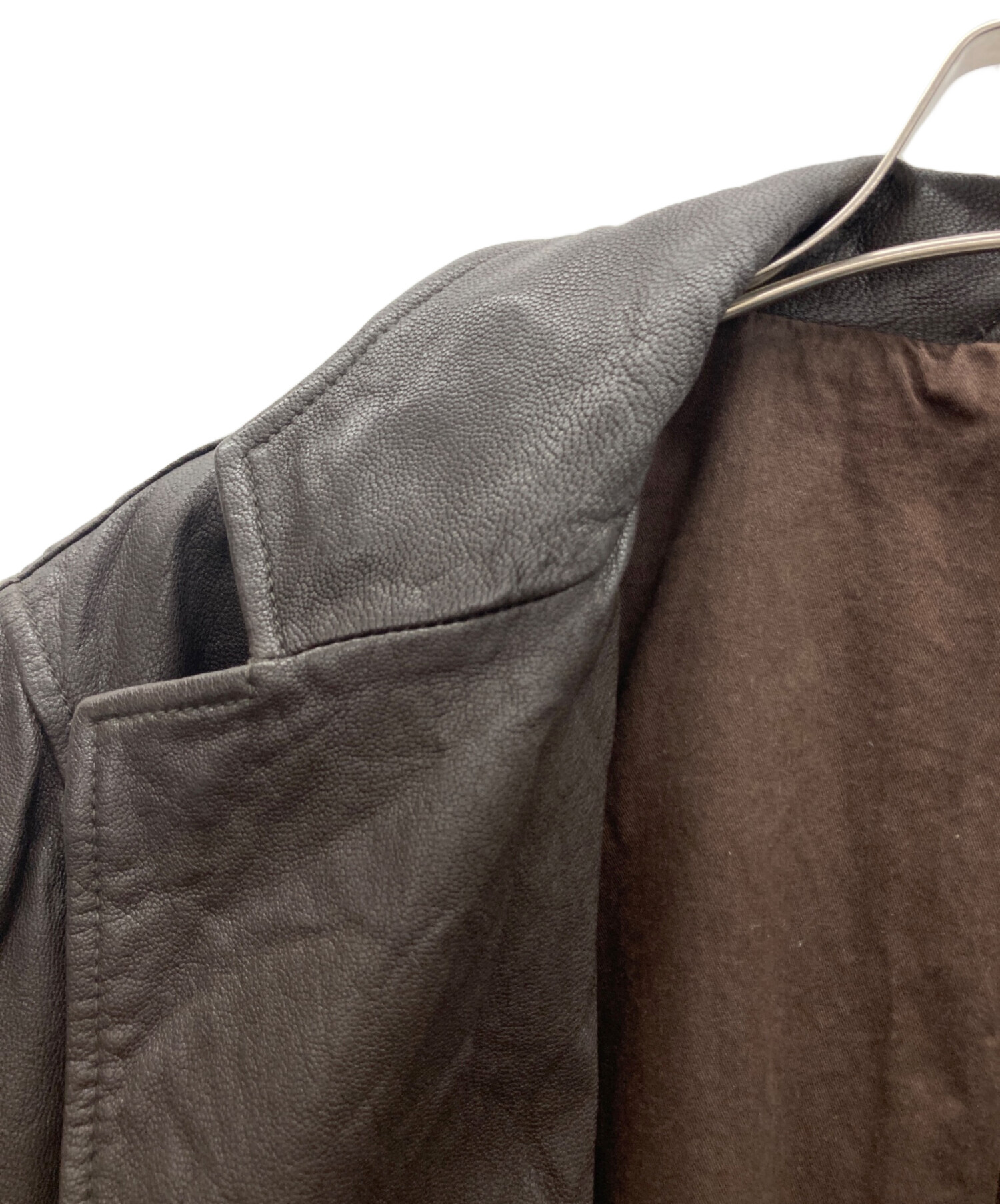 中古・古着通販】PAUL SMITH (ポールスミス) レザージャケット ダーク 