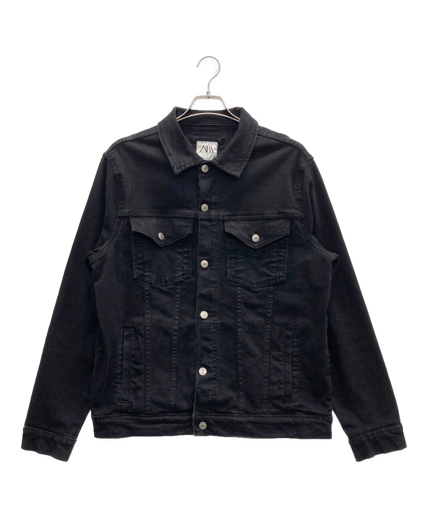 中古・古着通販】ZARA (ザラ) デニムジャケット ブラック サイズ:XL