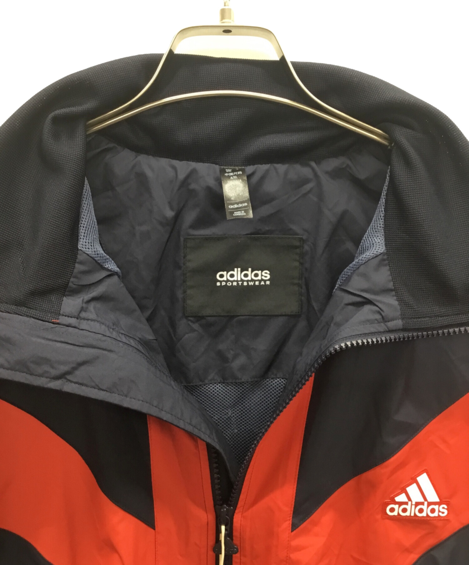 中古・古着通販】adidas (アディダス) ウーブンジャケット ネイビー