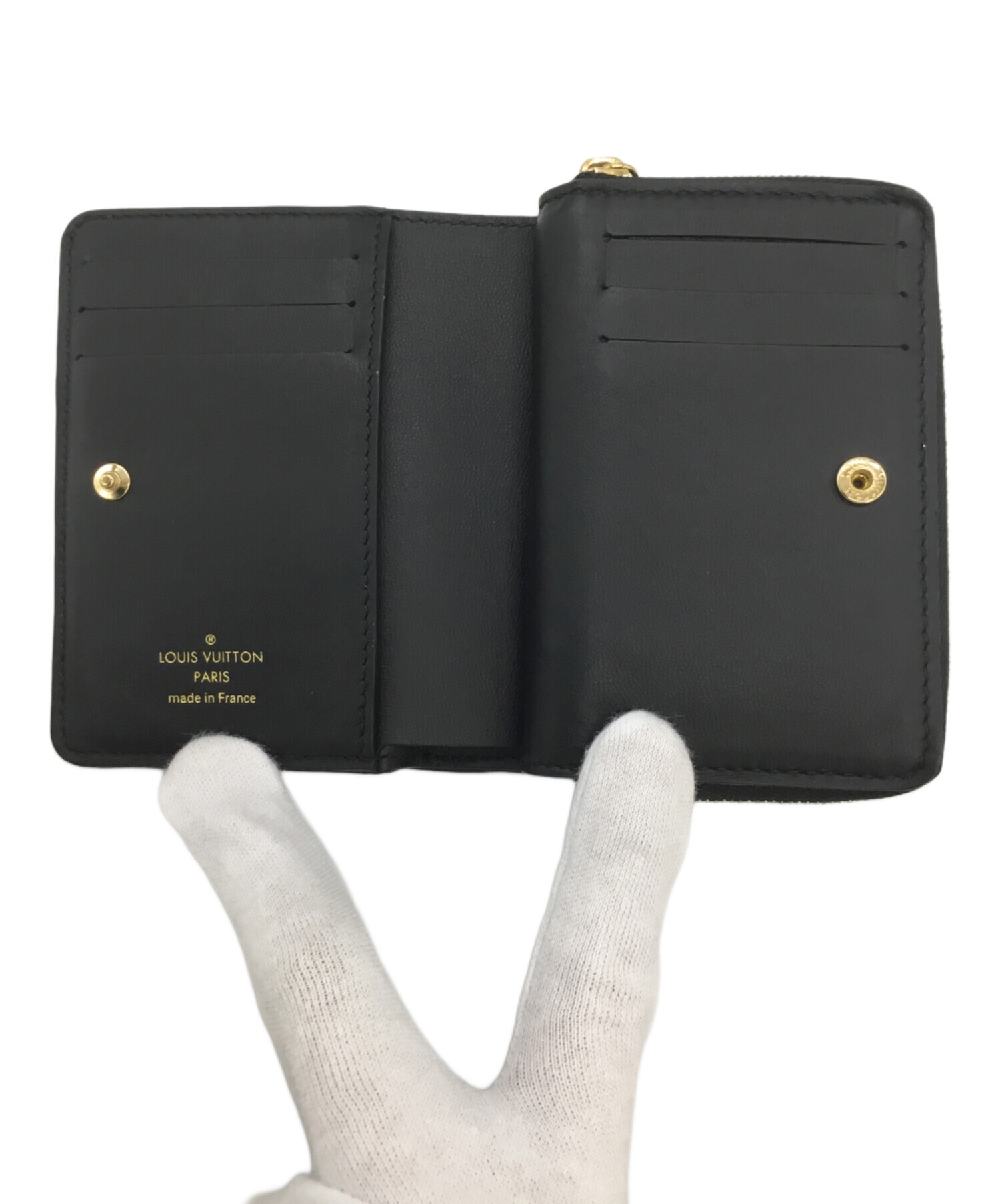 中古・古着通販】LOUIS VUITTON (ルイ ヴィトン) 2つ折り財布 ブラック