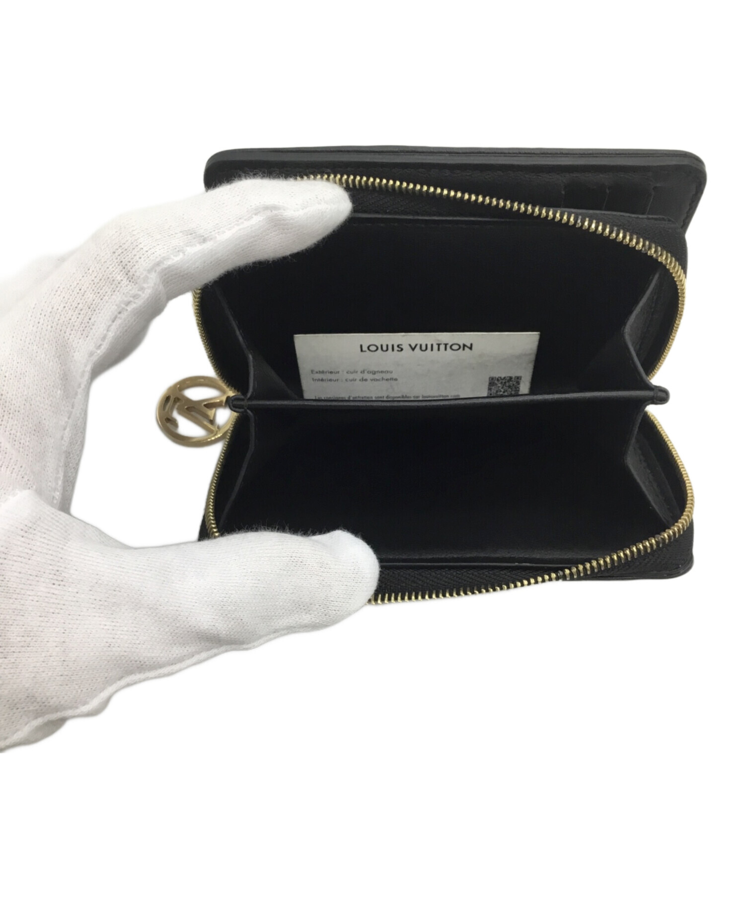 中古・古着通販】LOUIS VUITTON (ルイ ヴィトン) 2つ折り財布 ブラック