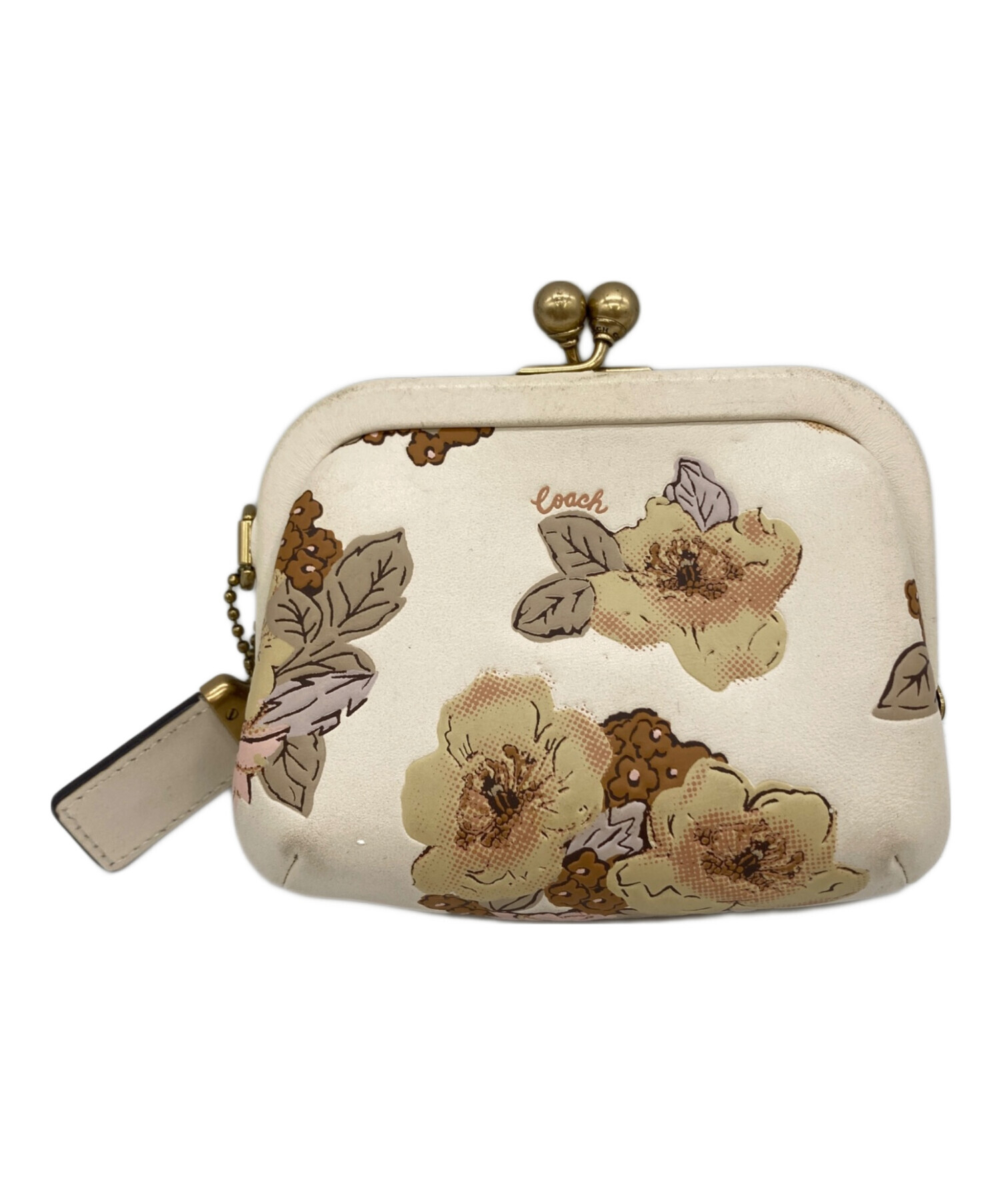 中古・古着通販】COACH (コーチ) がま口財布 アイボリー｜ブランド