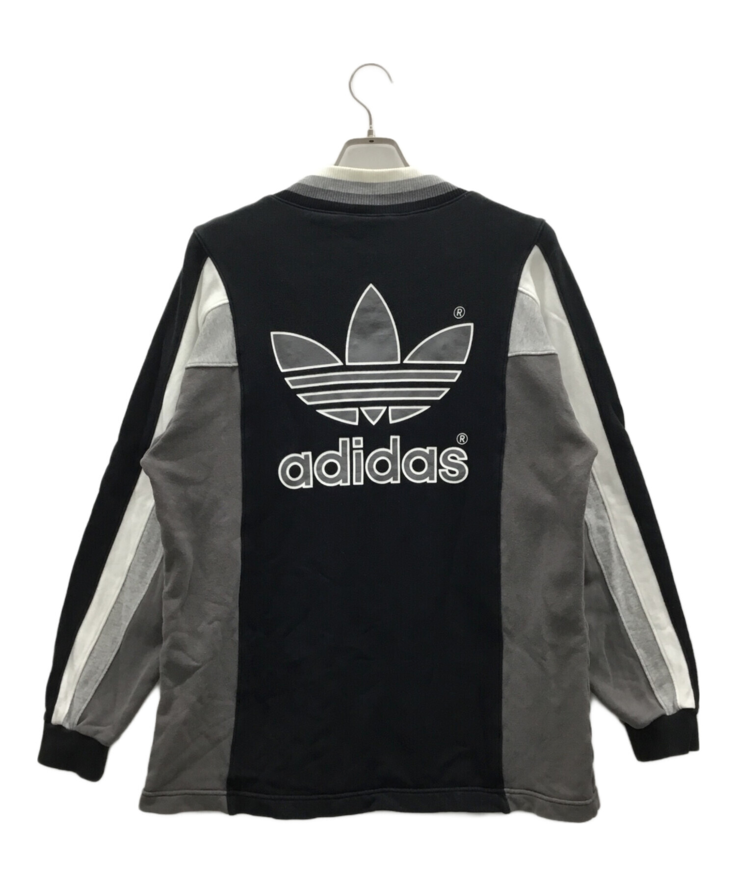 中古・古着通販】adidas (アディダス) ハーフジップスウェット グレー