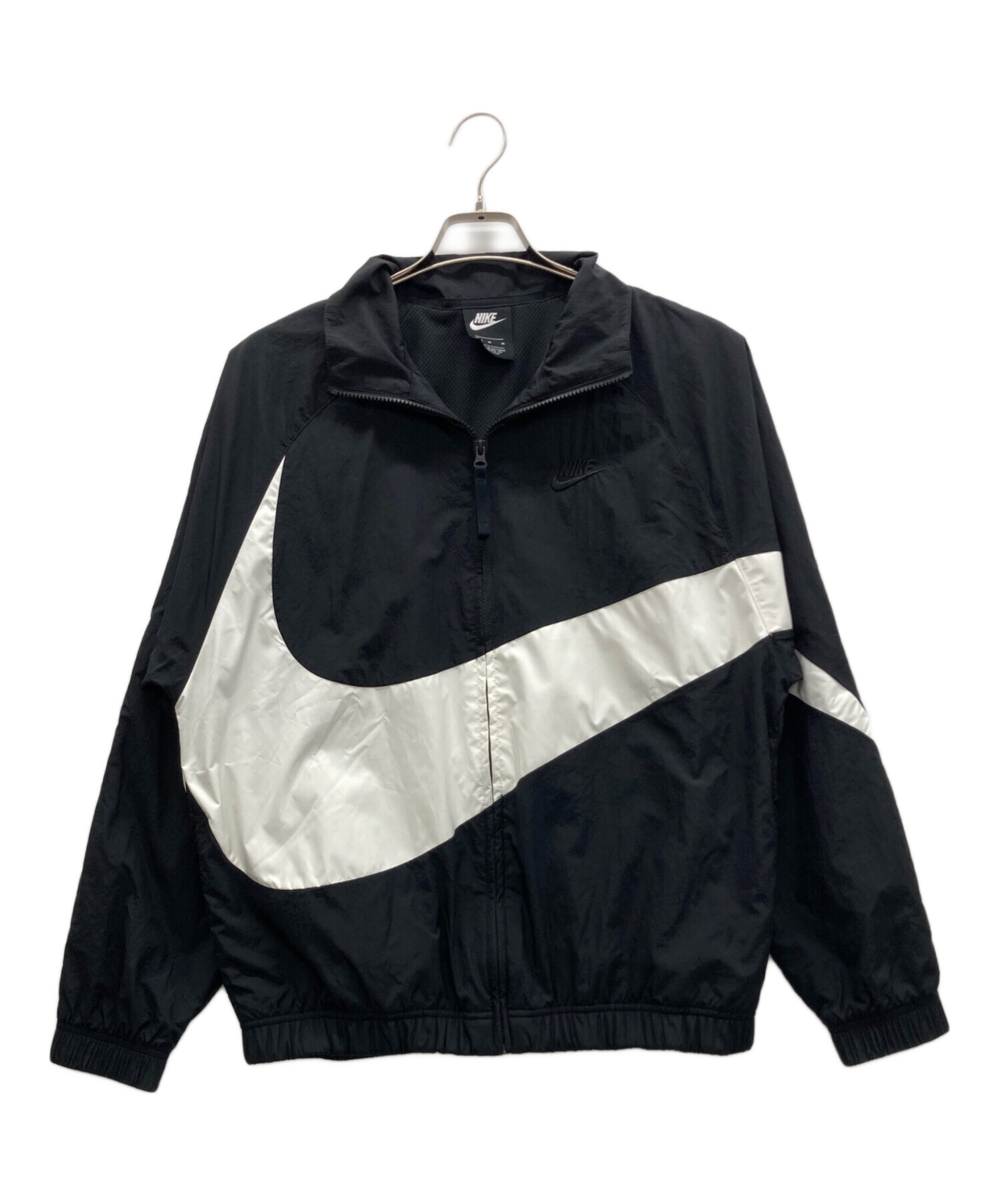 中古・古着通販】NIKE (ナイキ) ナイロンジャケット ブラック×ホワイト  
