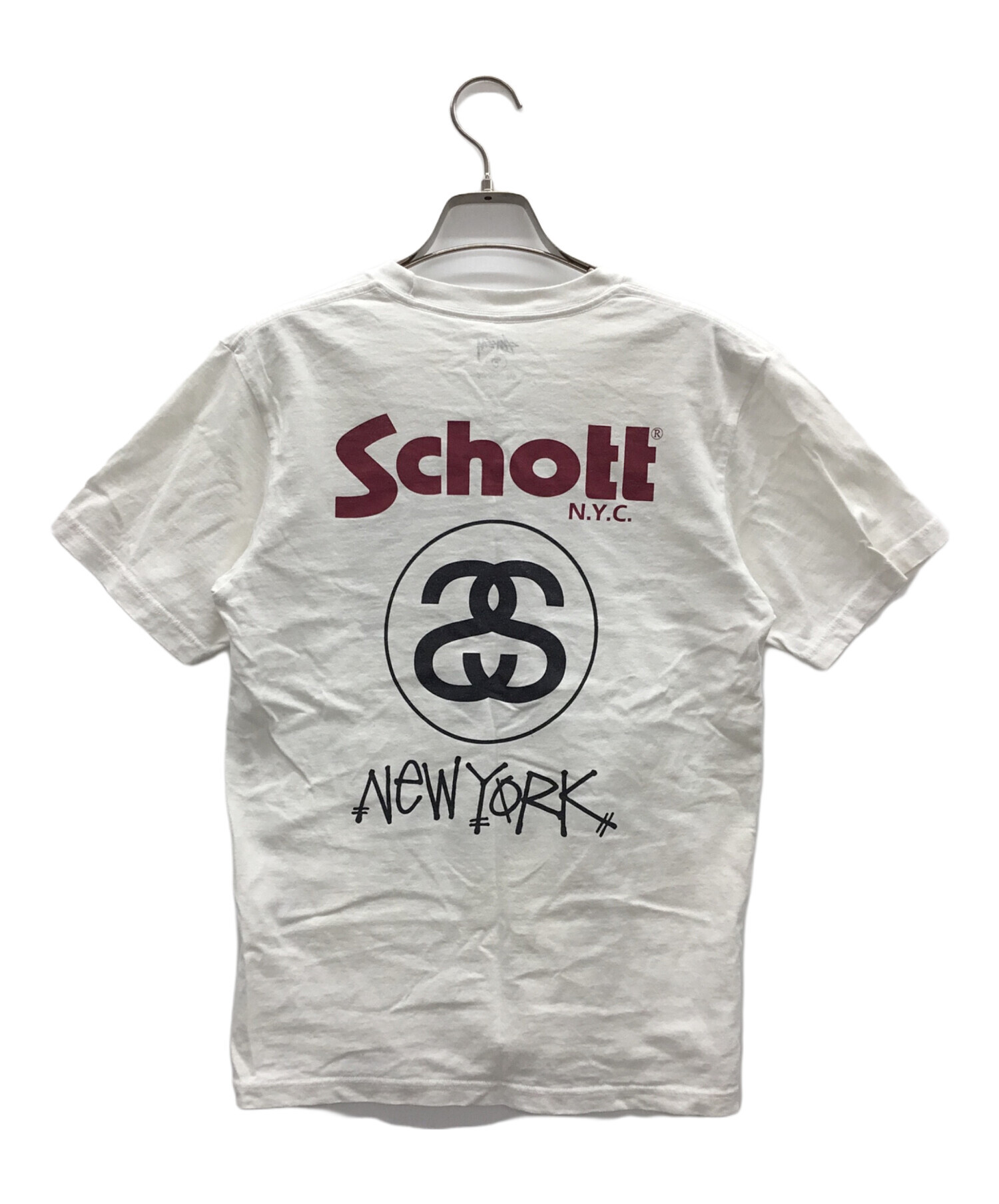 中古・古着通販】stussy (ステューシー) Schott (ショット) 半袖T