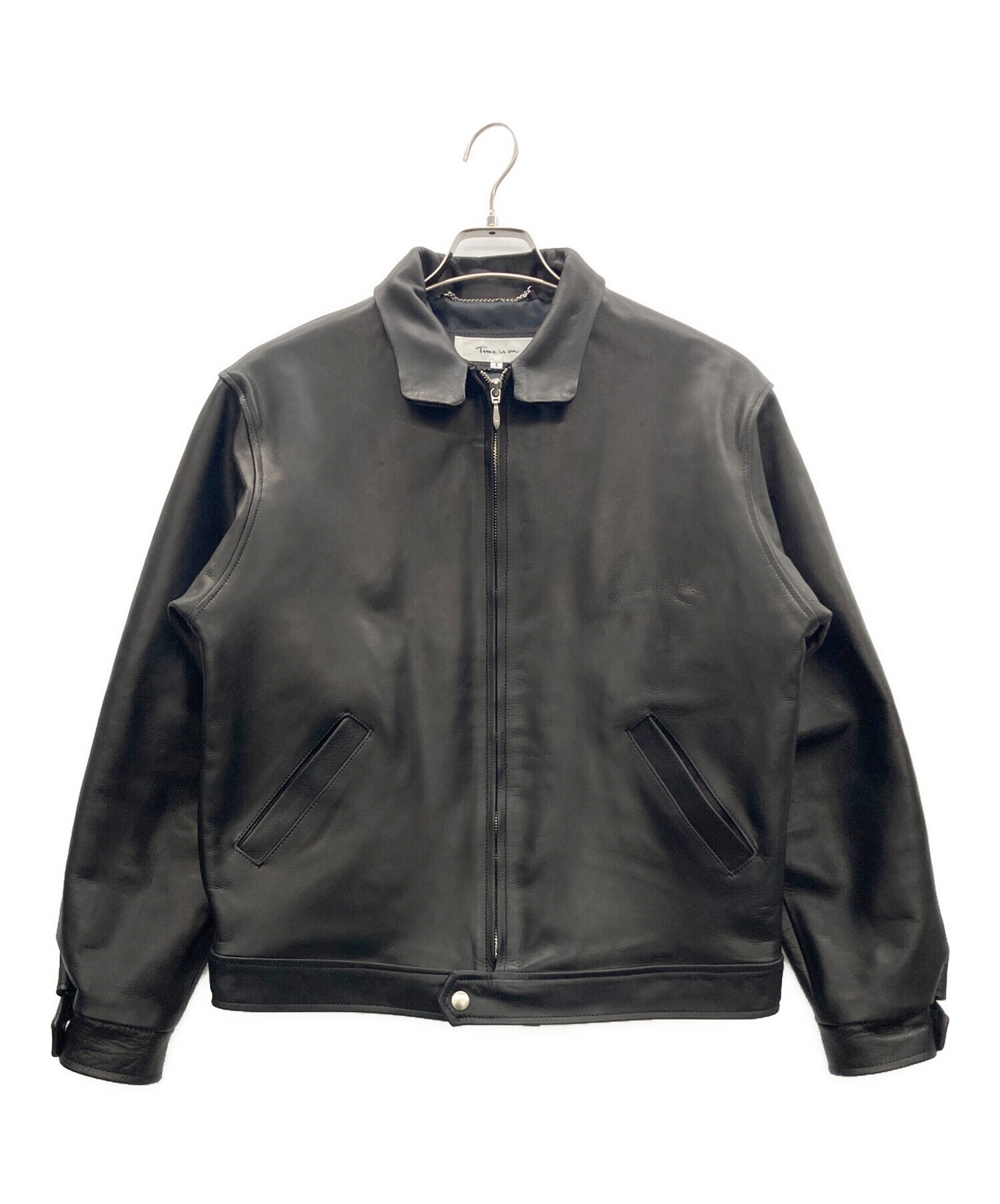 time is on タイムイズオン LEATHER レザー ジャケット 中古・古着通販】Time is on (タイムイズオン) レザージャケット