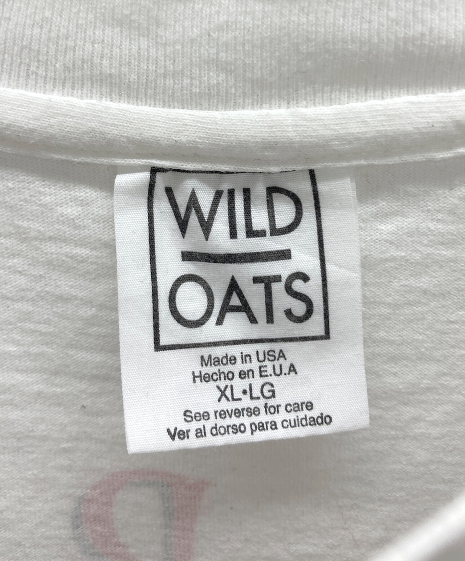 WILD OATS / Tシャツ/XL/ポリエステル/WHT 中古・古着通販】WILD OATS (ワイルド オーツ) Tシャツ ホワイト
