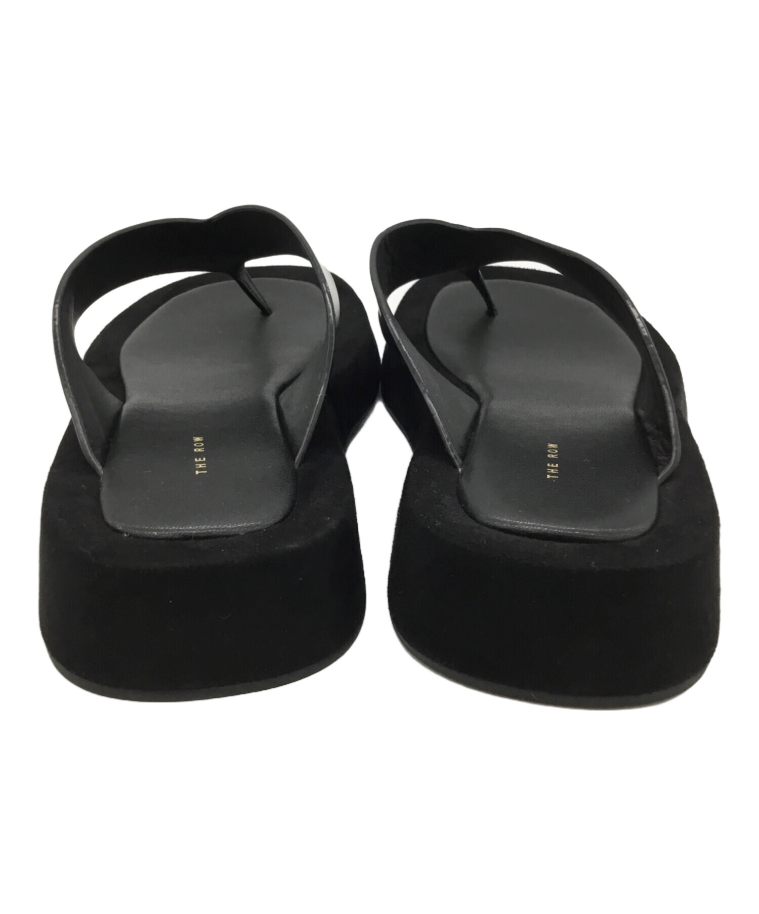 中古・古着通販】THE ROW (ザ ロウ) スエードサンダル ブラック サイズ