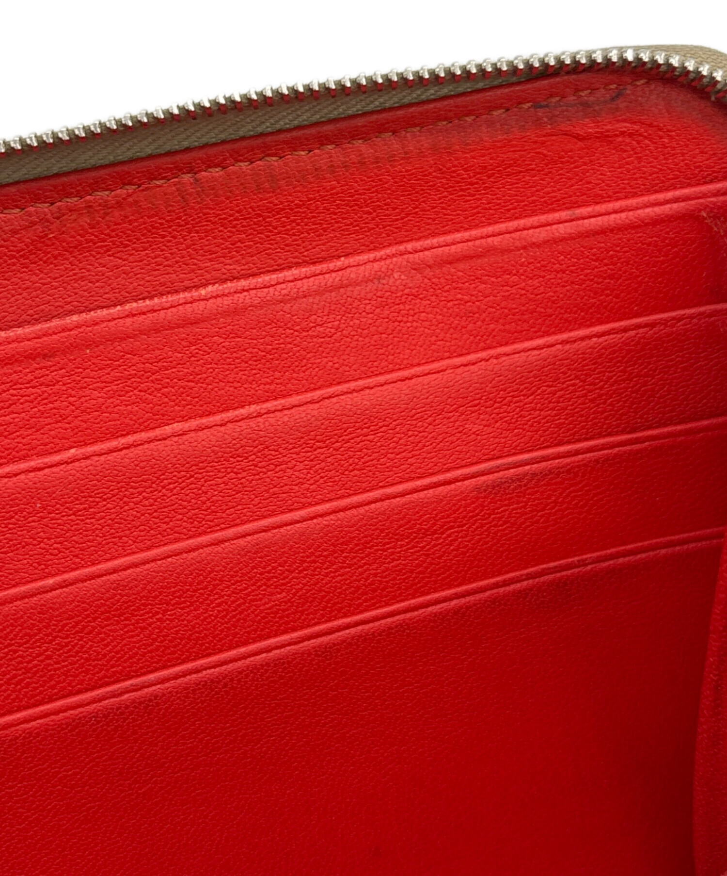 セリーヌ 長財布 101673JFL.25CO レッド 中古・古着通販】CELINE (セリーヌ) 長財布 ベージュ×レッド｜ブランド