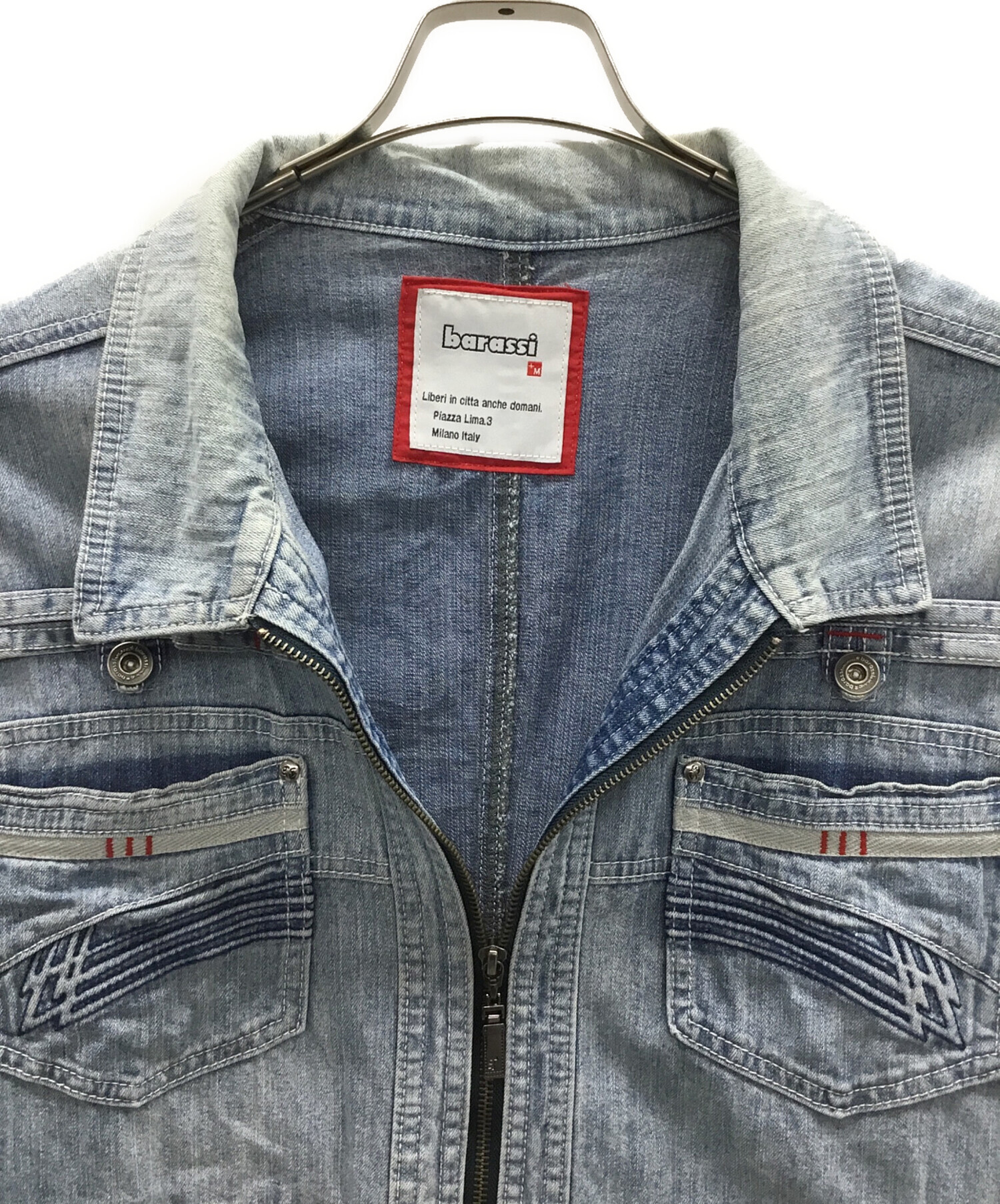 中古・古着通販】Barassi (バラシ) デニムジャケット ブルー サイズ:48 