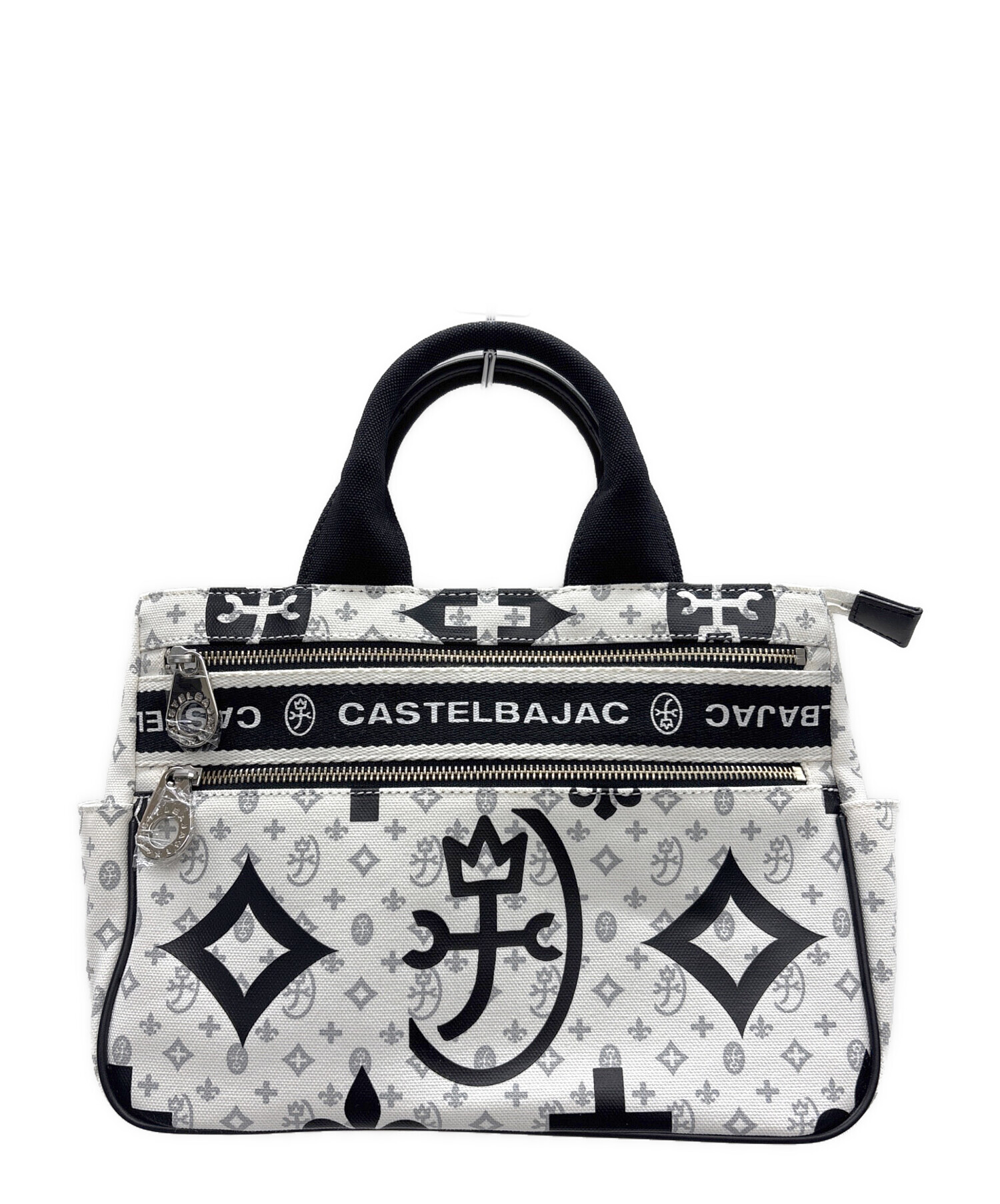 CASTELBAJAC ハンドバッグ ブラック/ホワイト