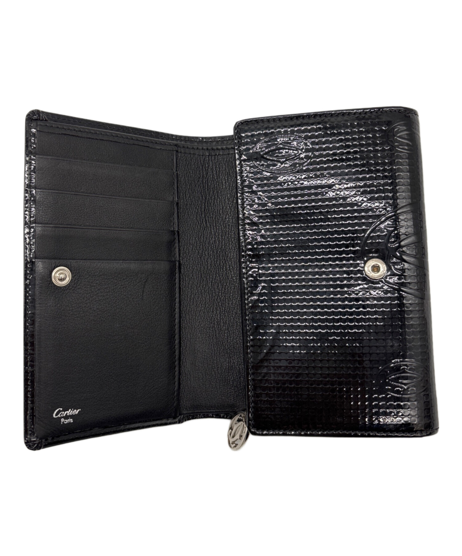 中古・古着通販】Cartier (カルティエ) 2つ折り財布 ブラック