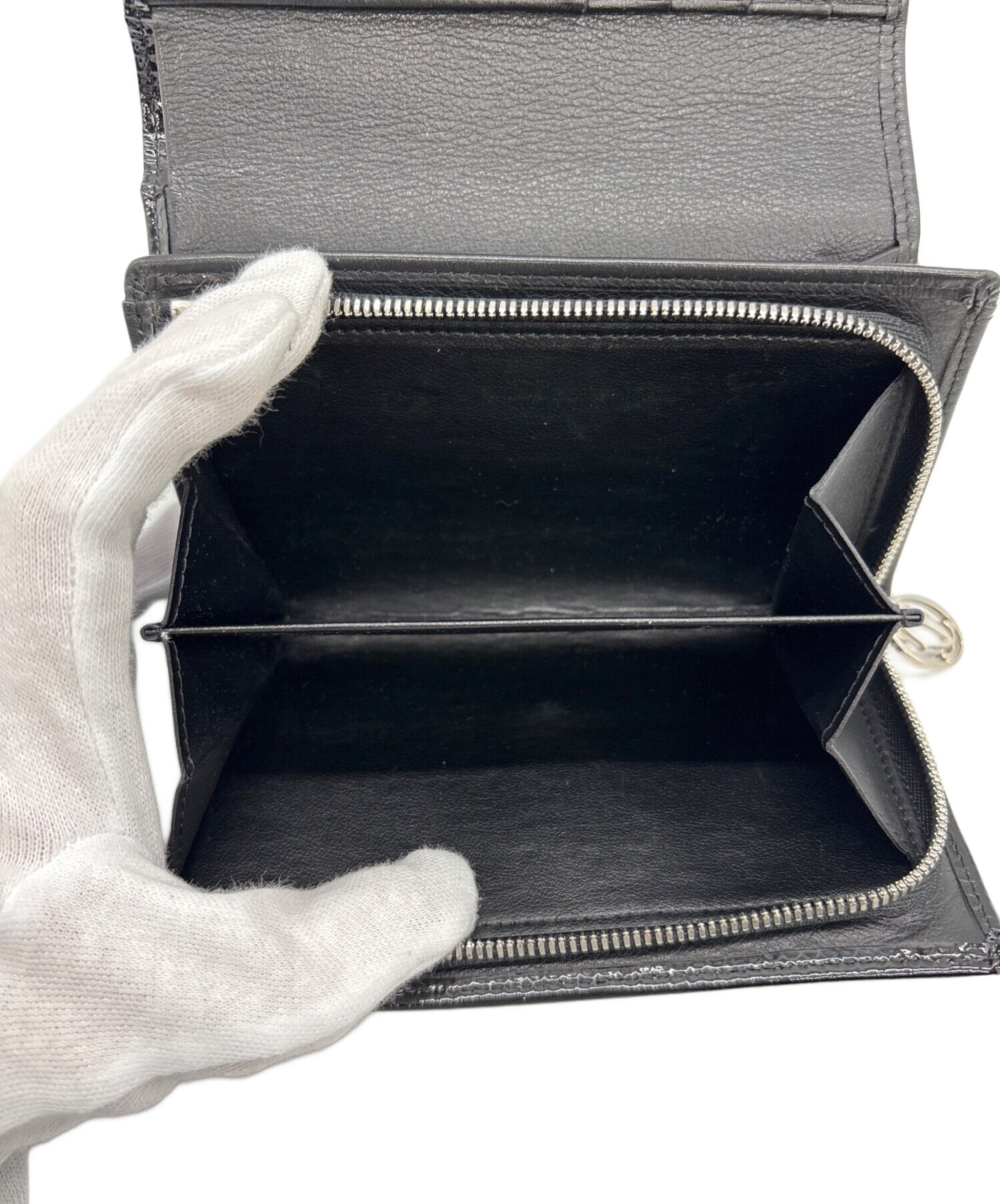 中古・古着通販】Cartier (カルティエ) 2つ折り財布 ブラック
