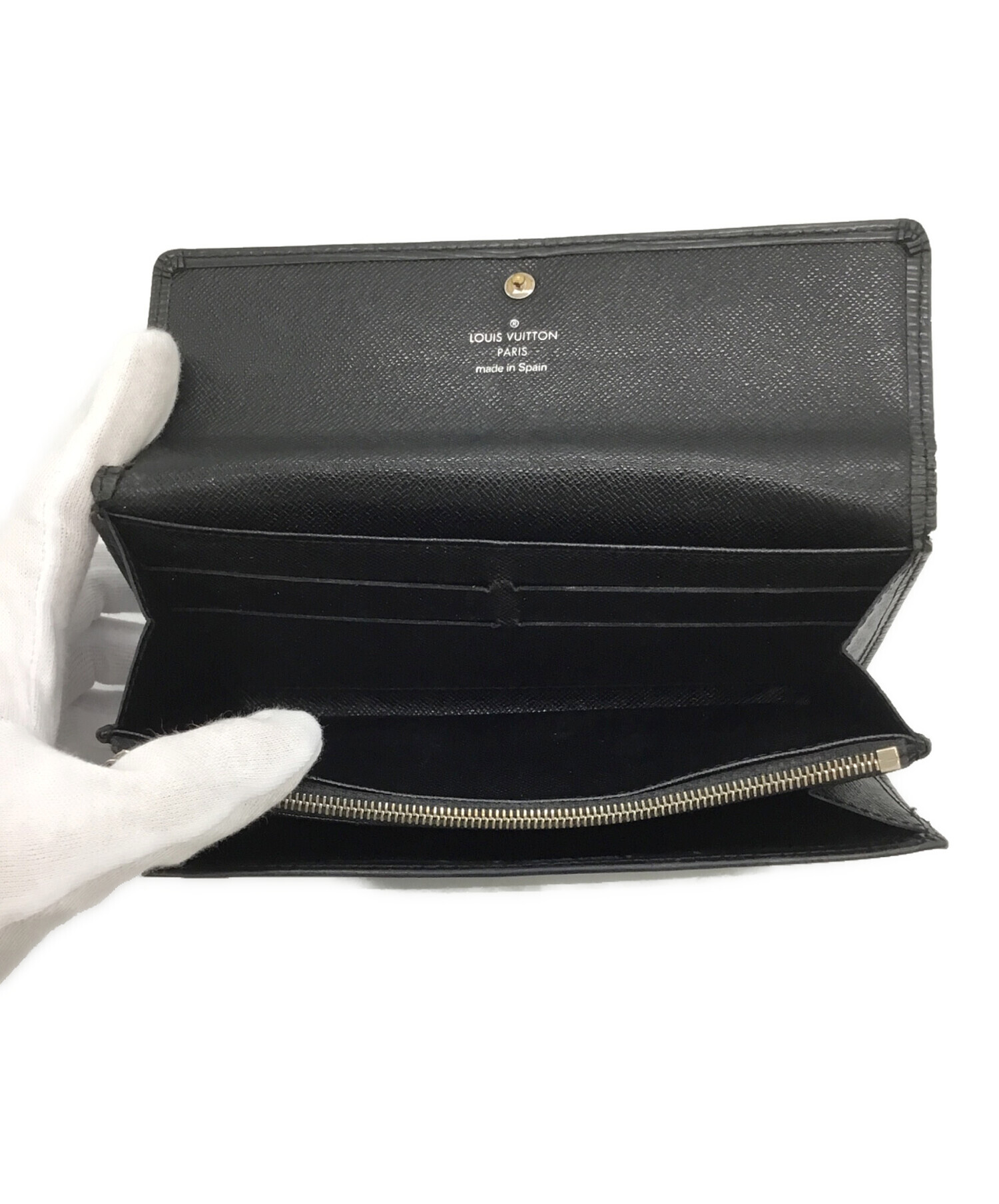 中古・古着通販】LOUIS VUITTON (ルイ ヴィトン) 長財布 ブラック 