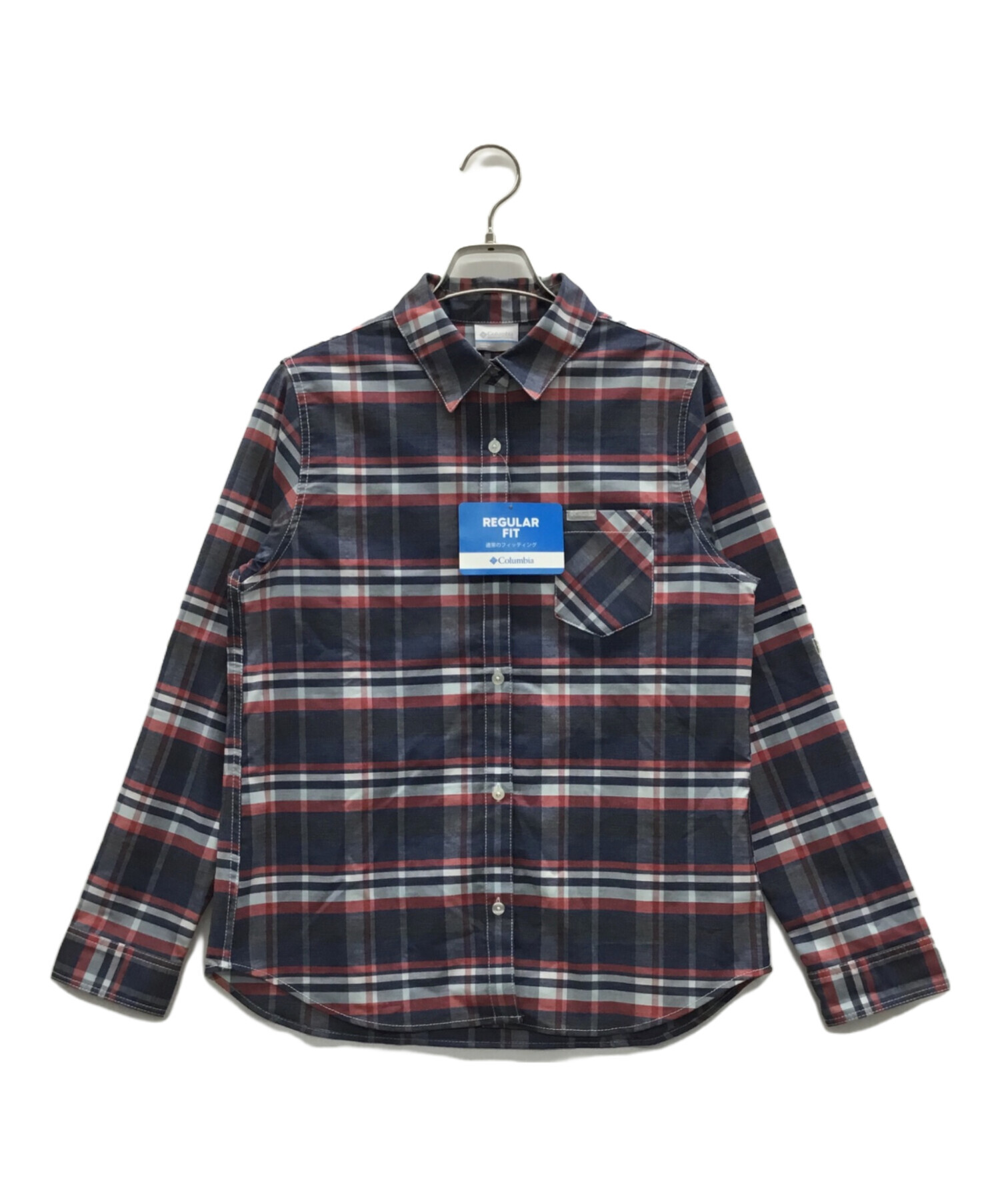 中古・古着通販】Columbia (コロンビア) チェックシャツ ネイビー 