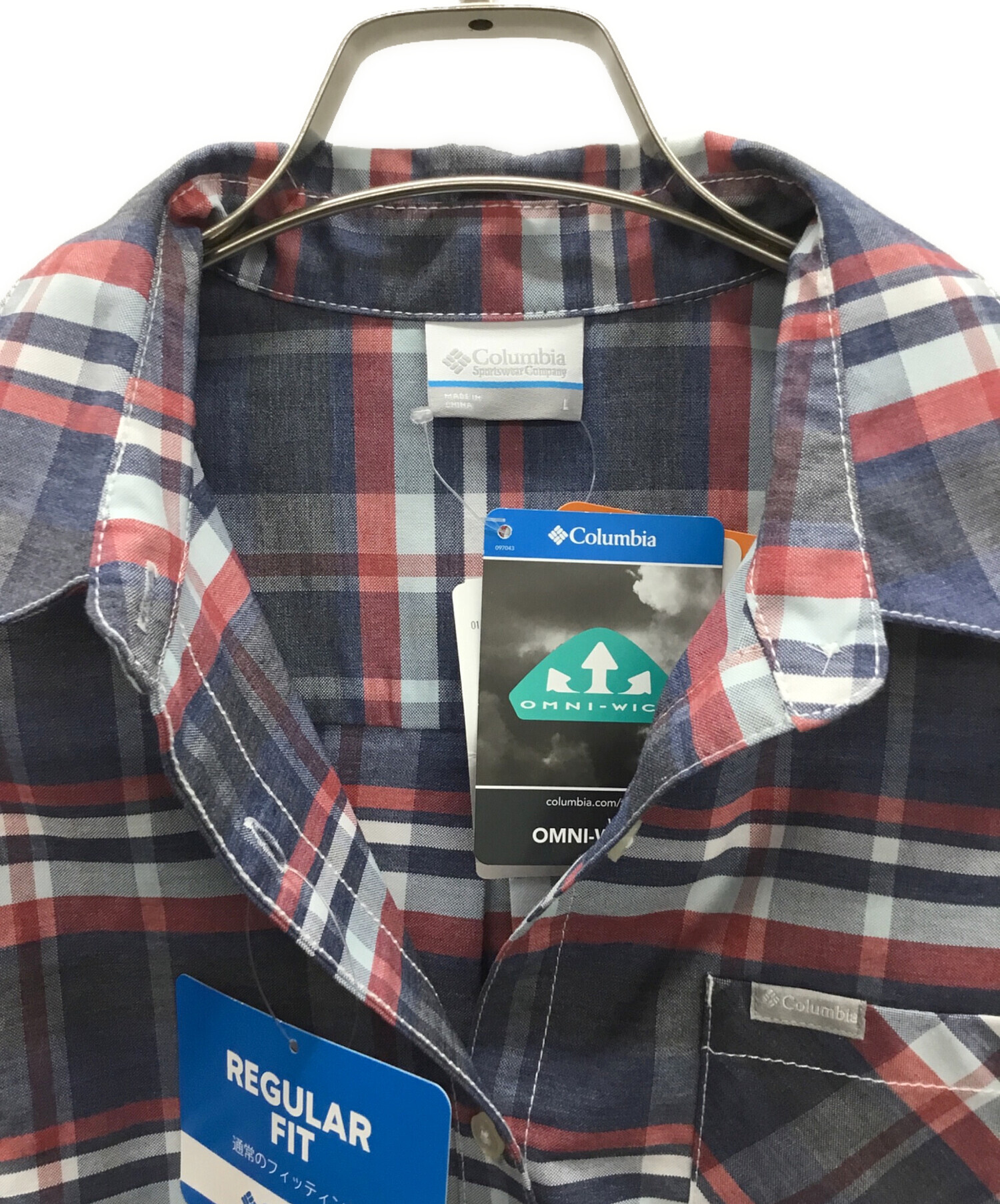 中古・古着通販】Columbia (コロンビア) チェックシャツ ネイビー