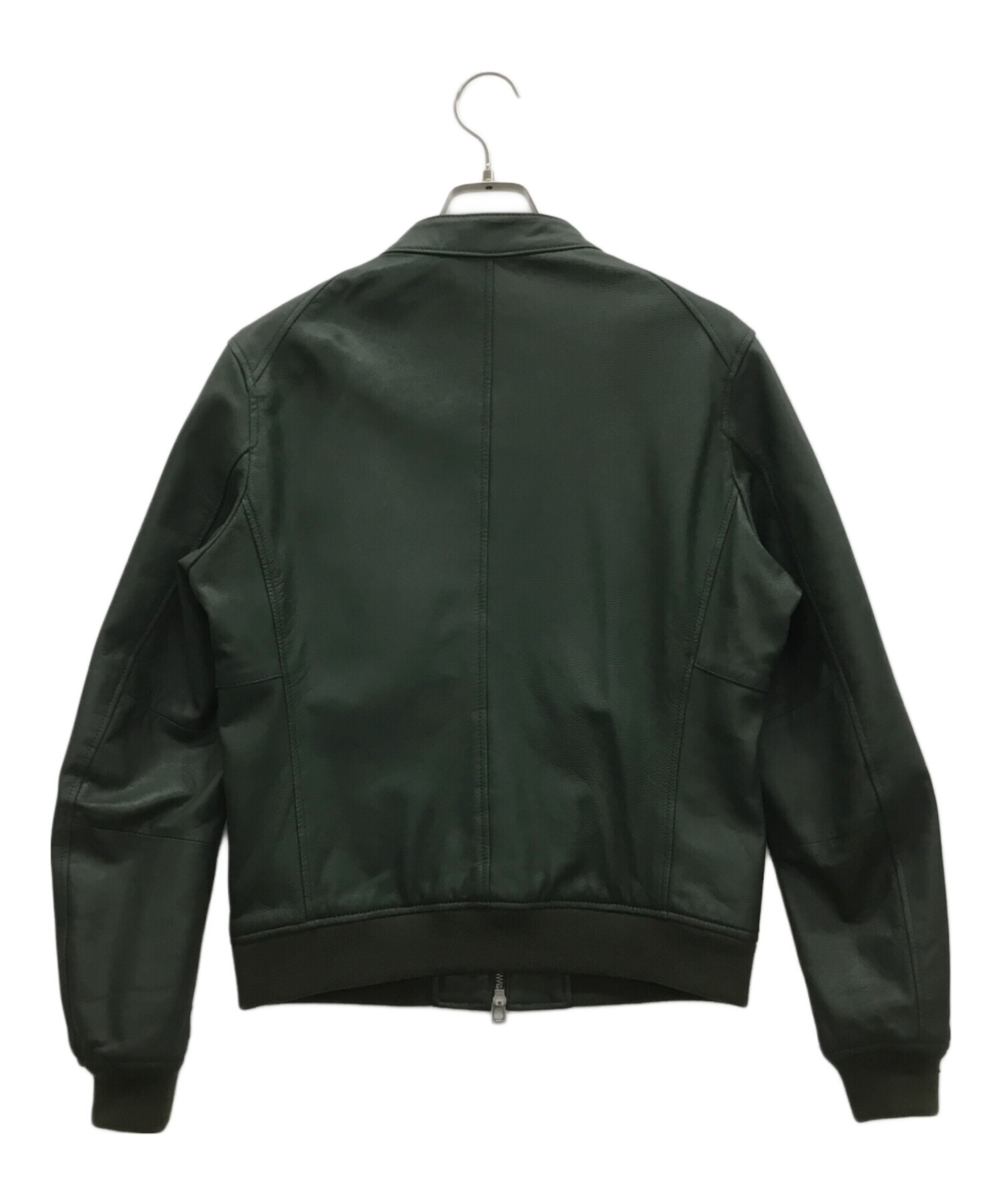 MONSIEUR NICOLE レザージャケット　黒×緑　XL 中古・古着通販】MONSIEUR NICOLE (ムッシュニコル) ライダース