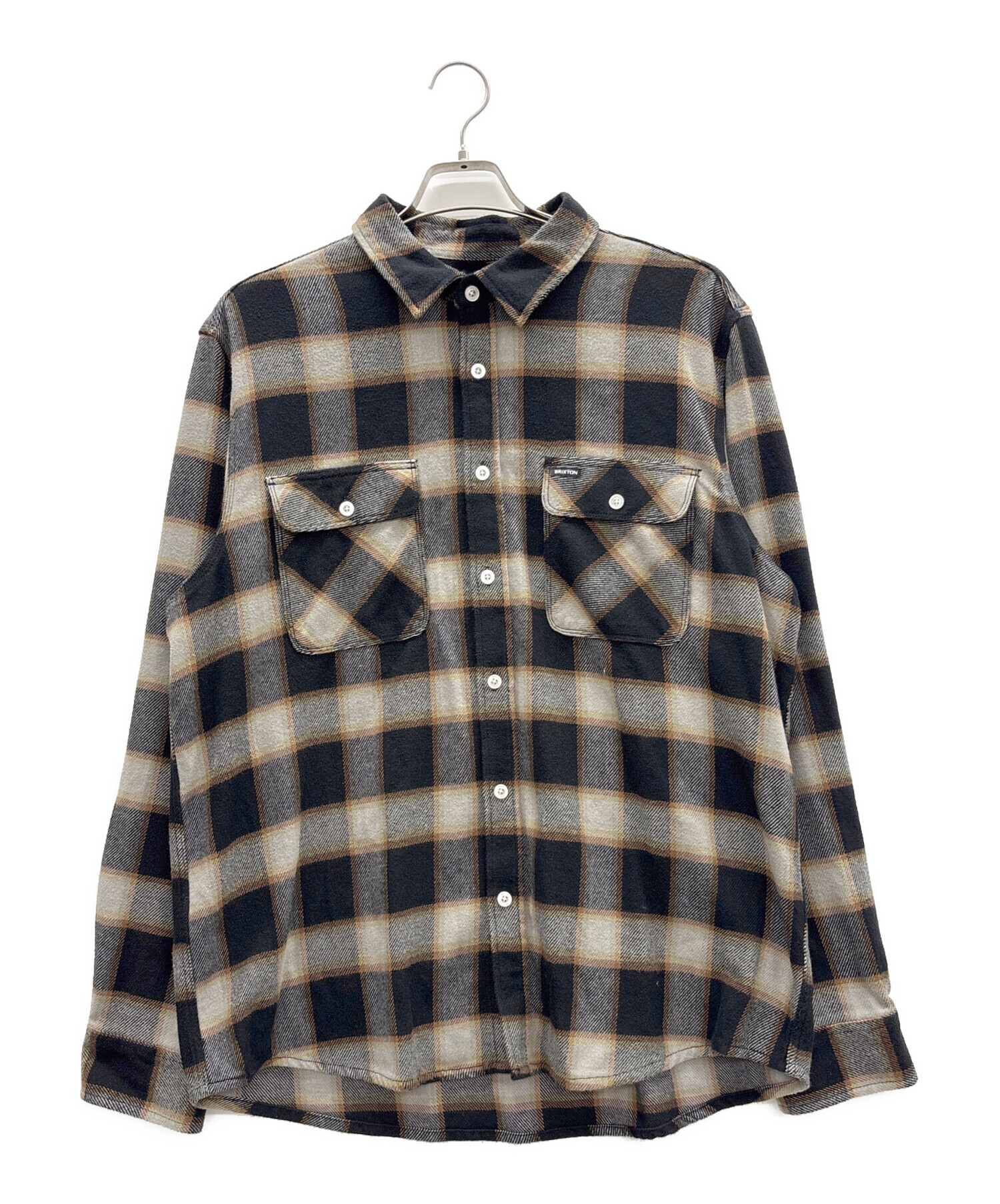 中古・古着通販】BRIXTON (ブリクストン) ネルシャツ ブラック