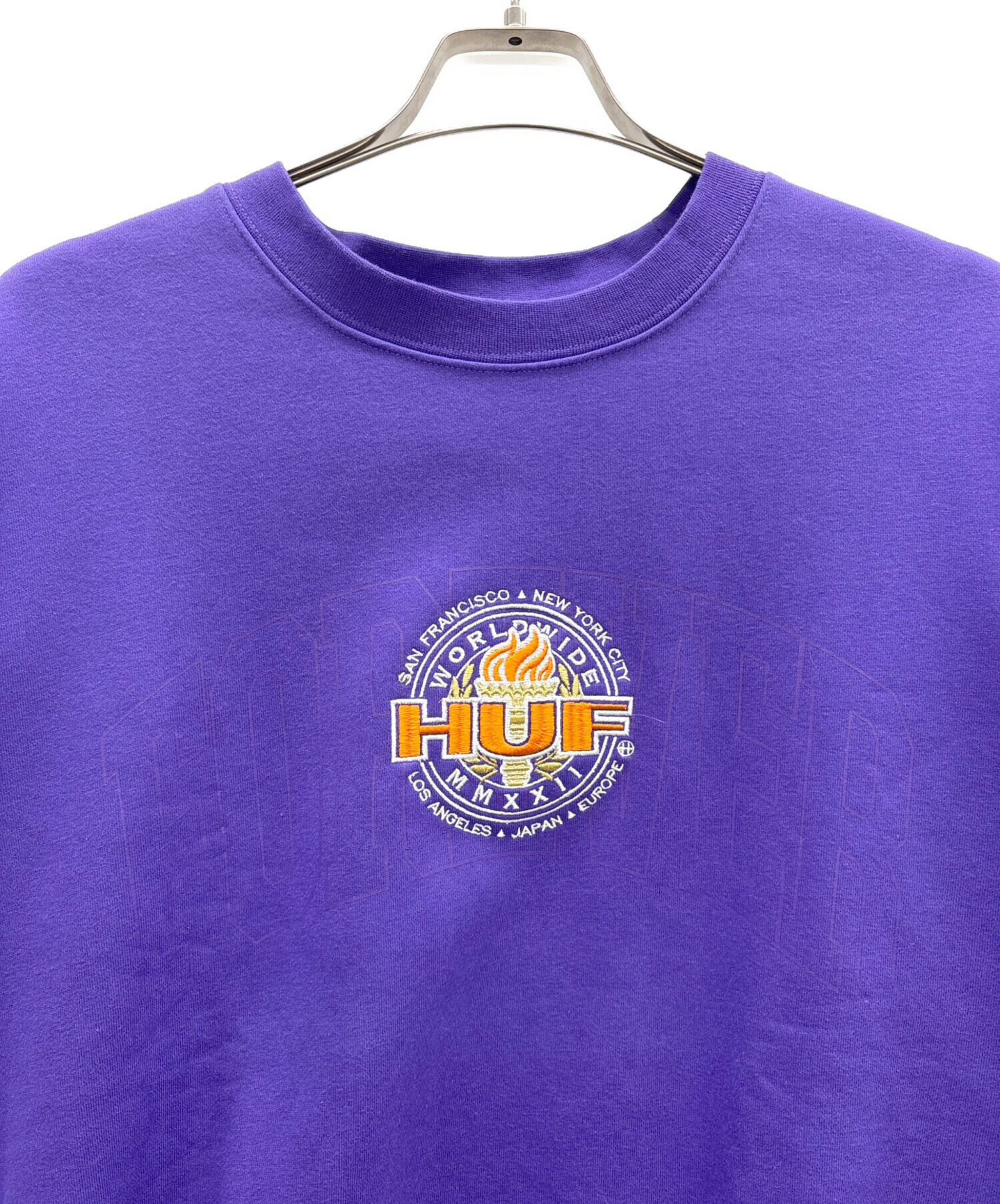 中古・古着通販】HUF (ハフ) スウェット パープル サイズ:XL 未使用品 
