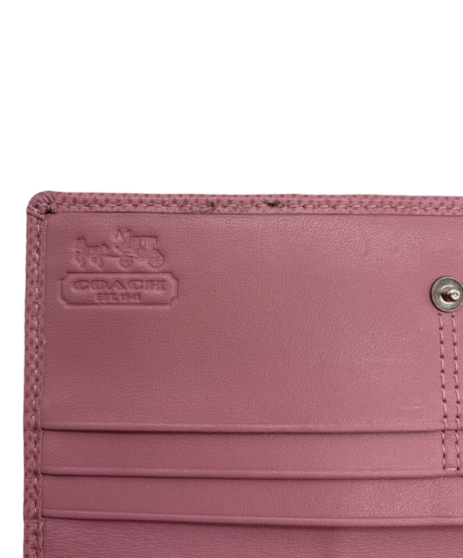 中古・古着通販】COACH (コーチ) 長財布 ベージュ×ピンク｜ブランド 