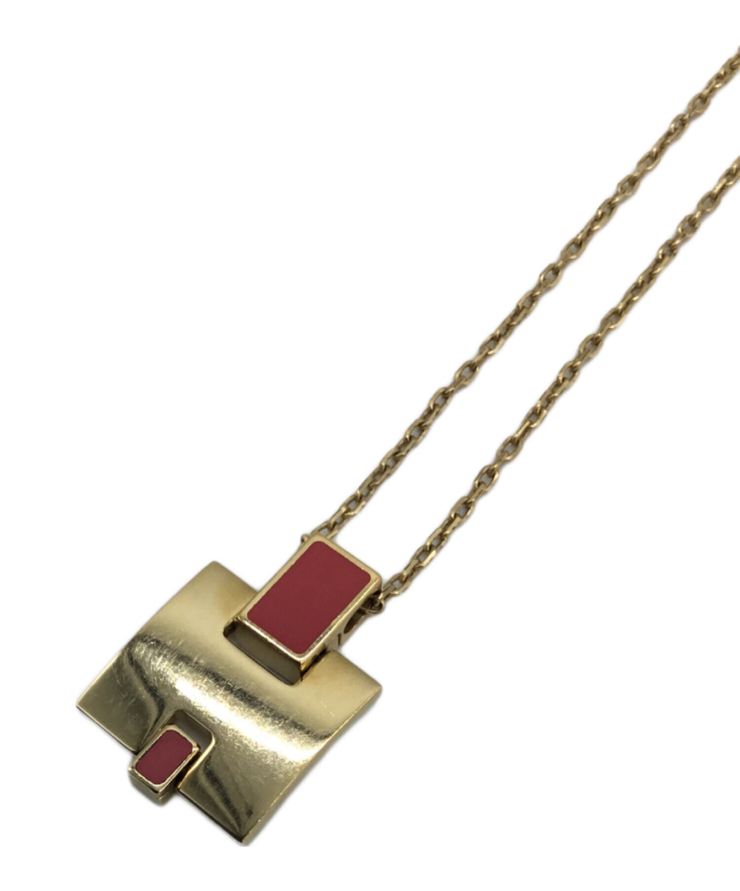 中古・古着通販】HERMES (エルメス) ネックレス ゴールド×レッド 