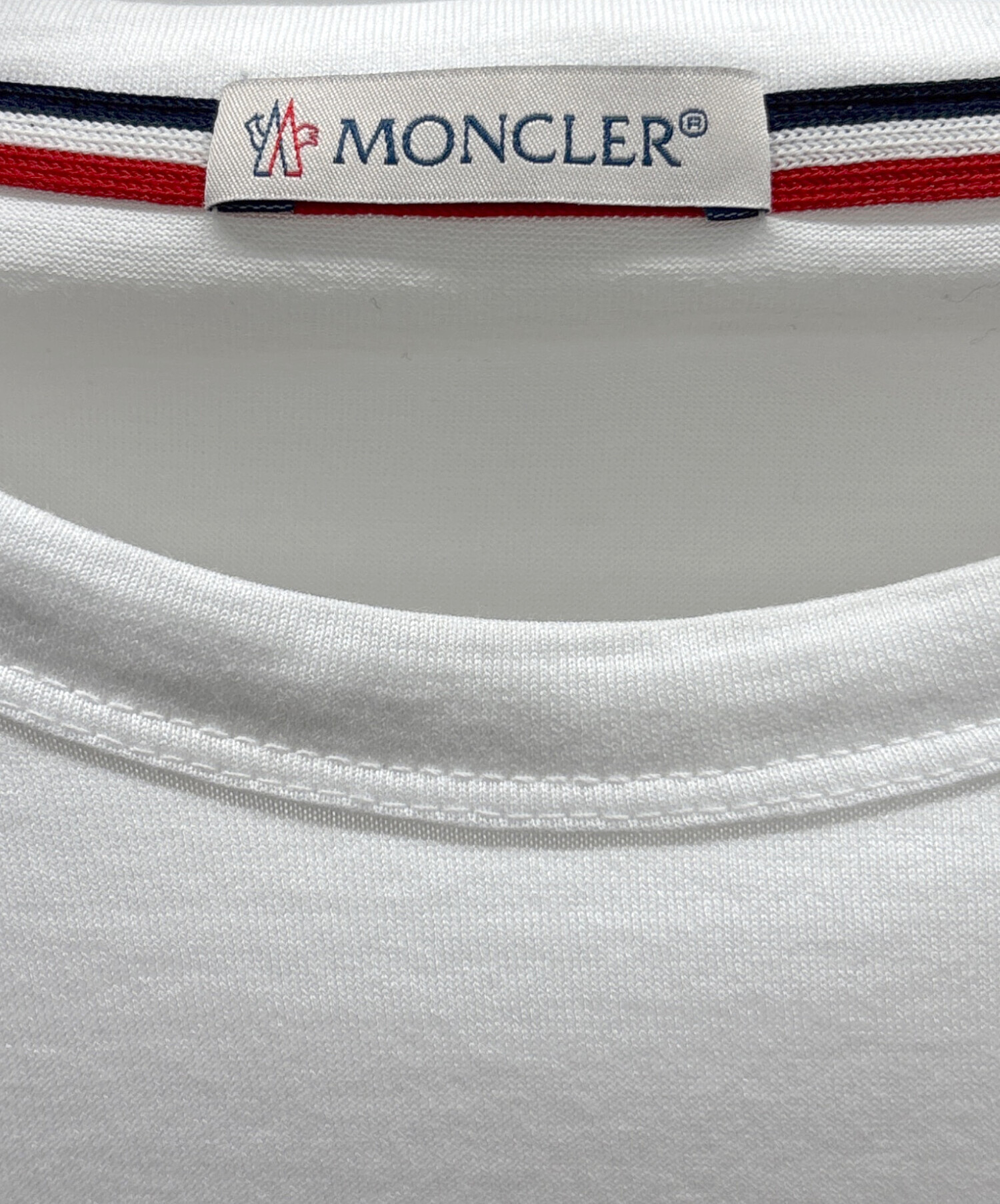 中古・古着通販】MONCLER (モンクレール) Tシャツ ホワイト サイズ:XXL 