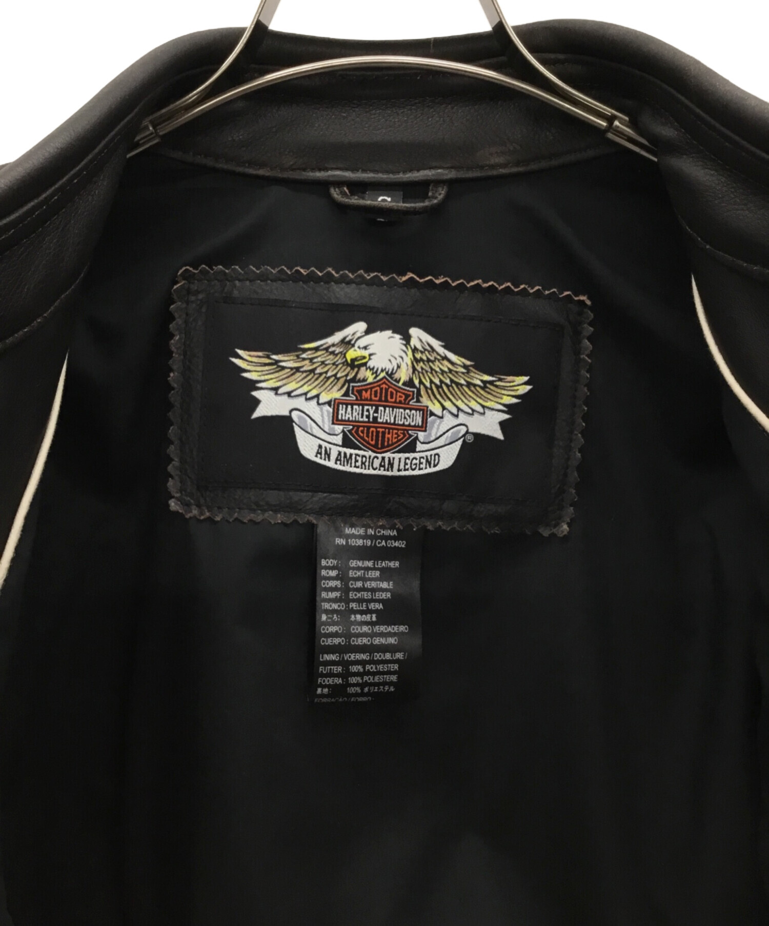中古・古着通販】HARLEY-DAVIDSON (ハーレーダビッドソン) ライダース 