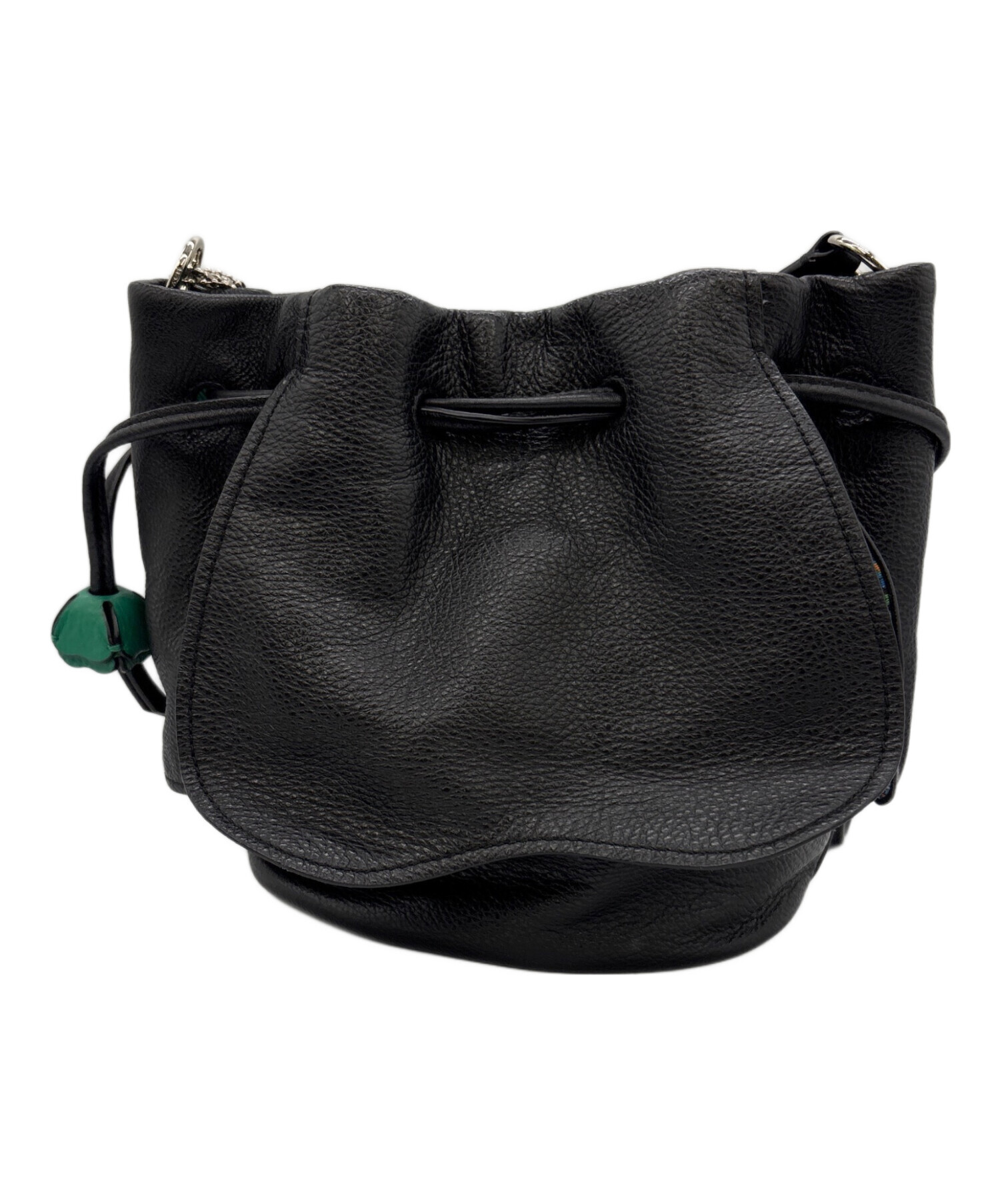 中古・古着通販】COACH (コーチ) ショルダーバッグ ブラックグリーン 