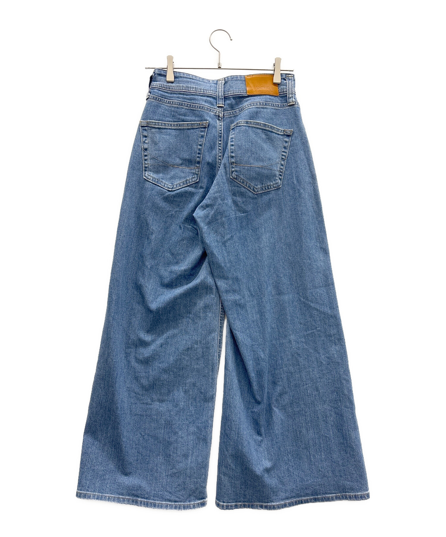 中古・古着通販】Something (サムシング) デニムワイドパンツ スカイ