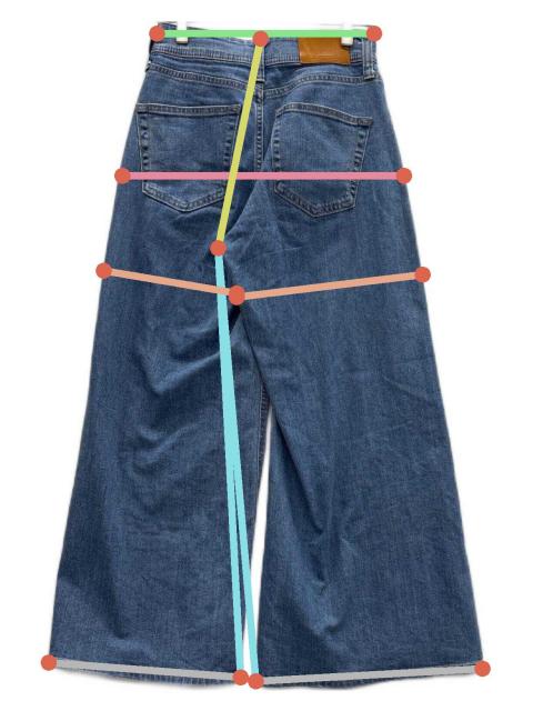 中古・古着通販】Something (サムシング) デニムワイドパンツ スカイ