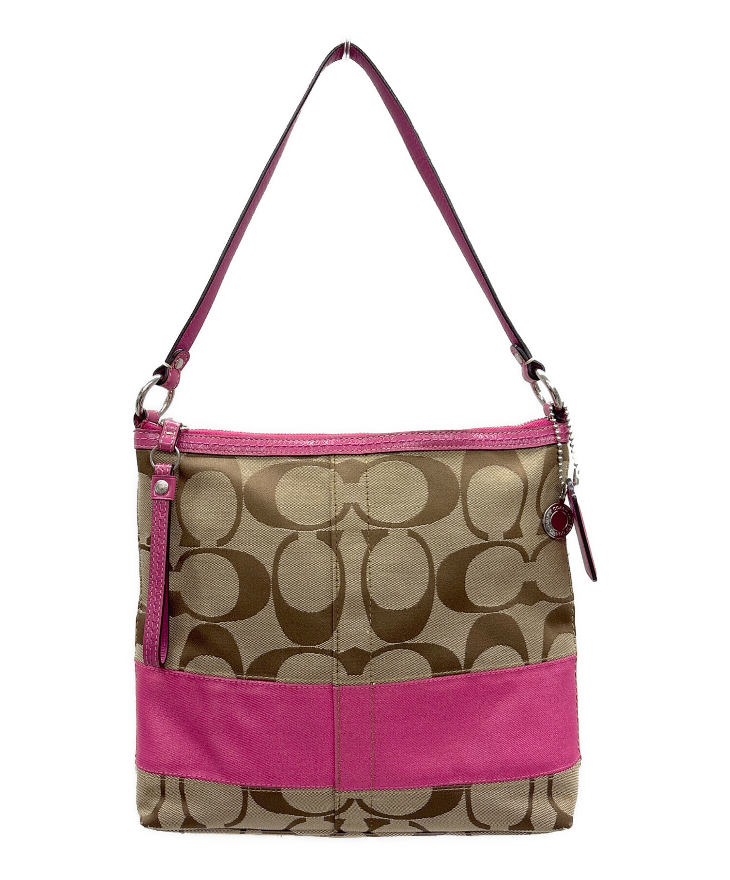 Coach コーチ 穴パンチング 可愛い 2WAY ショルダーバッグ ピンク COACH - Coach コーチ 穴パンチング 可愛い 2WAY ショルダーバッグ