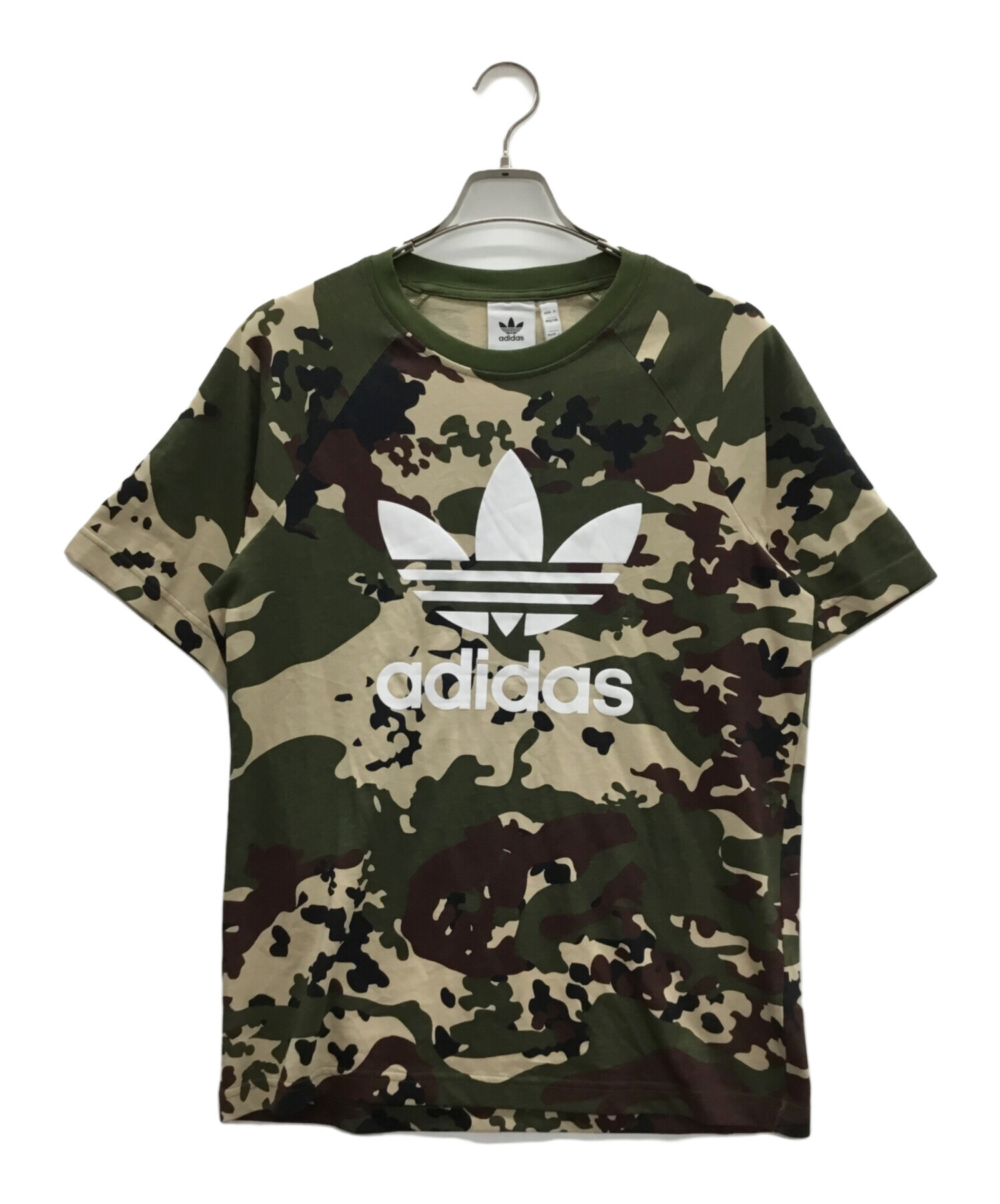 中古・古着通販】adidas (アディダス) CAMO TREFOIL Tシャツ カーキ 