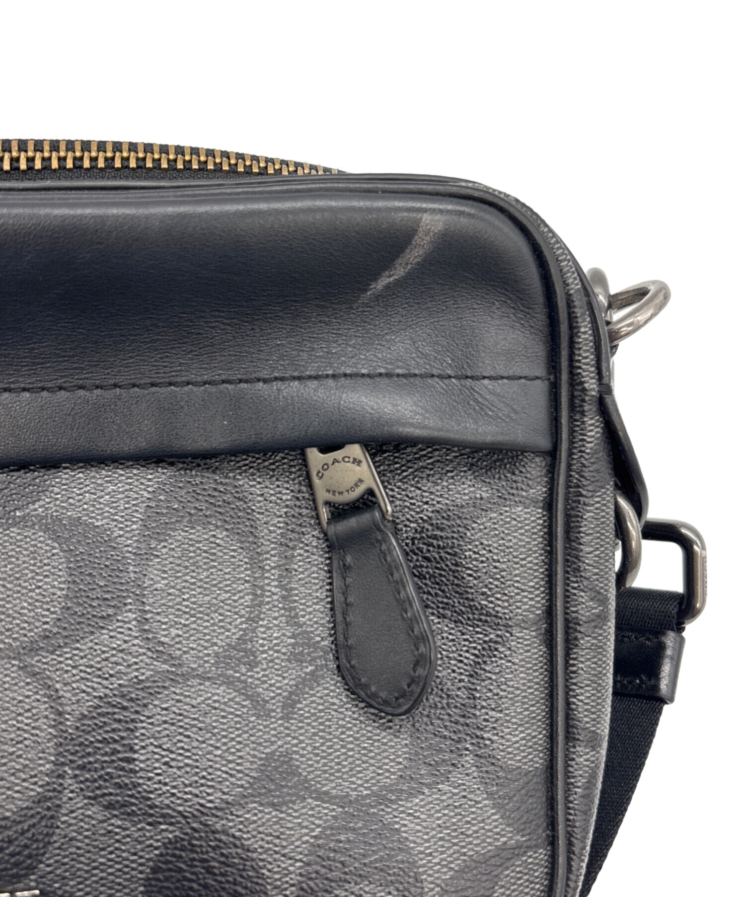 【ほぼ未使用品】COACHショルダーバック 中古・古着通販】COACH (コーチ) ショルダーバッグ ブラック｜ブランド