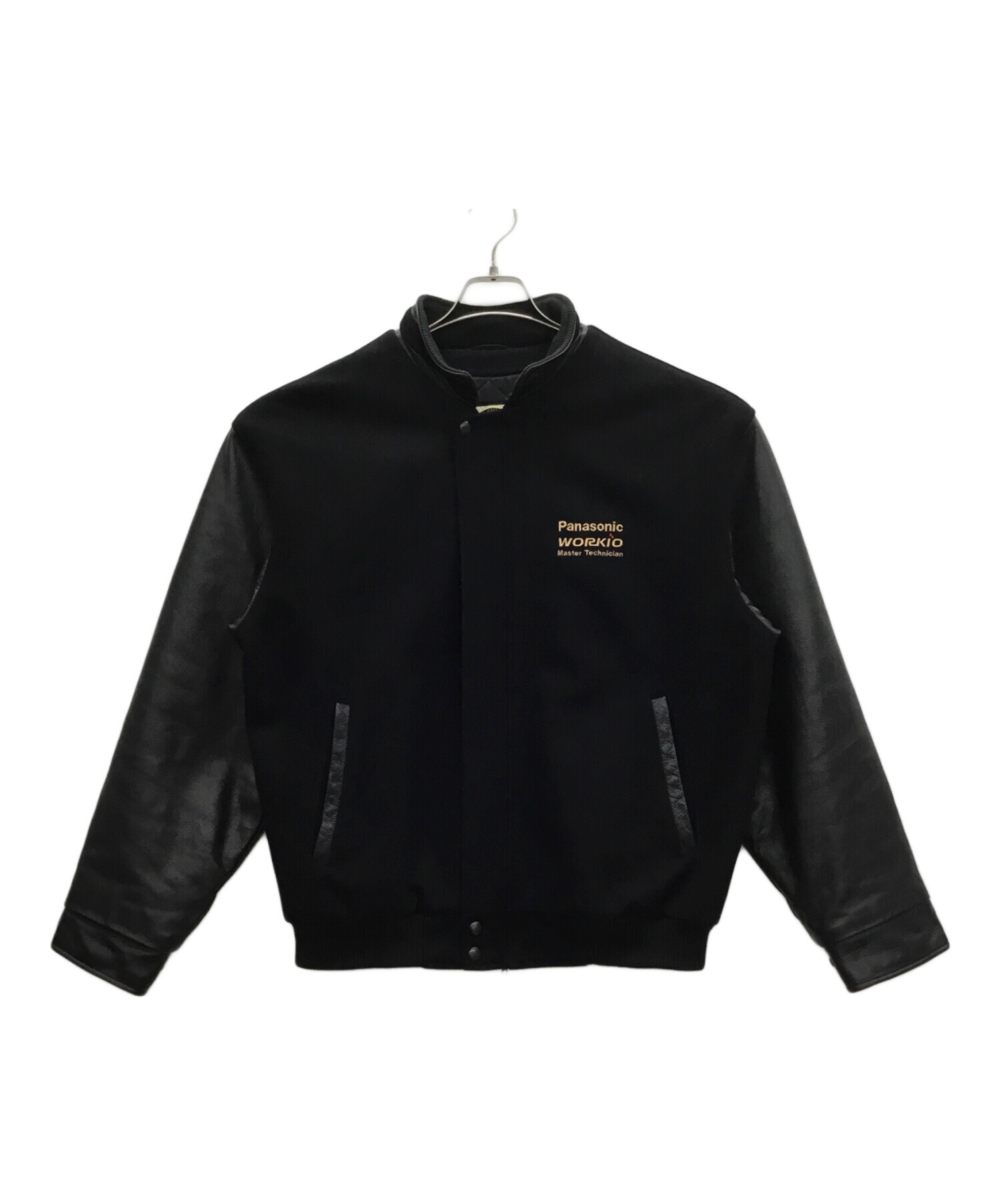 希少！【NORTH END ノースエンド】スタジャン 袖本革 ブルゾン 中古・古着通販】NORTH END (ノースエンド) スタジャン ブラック