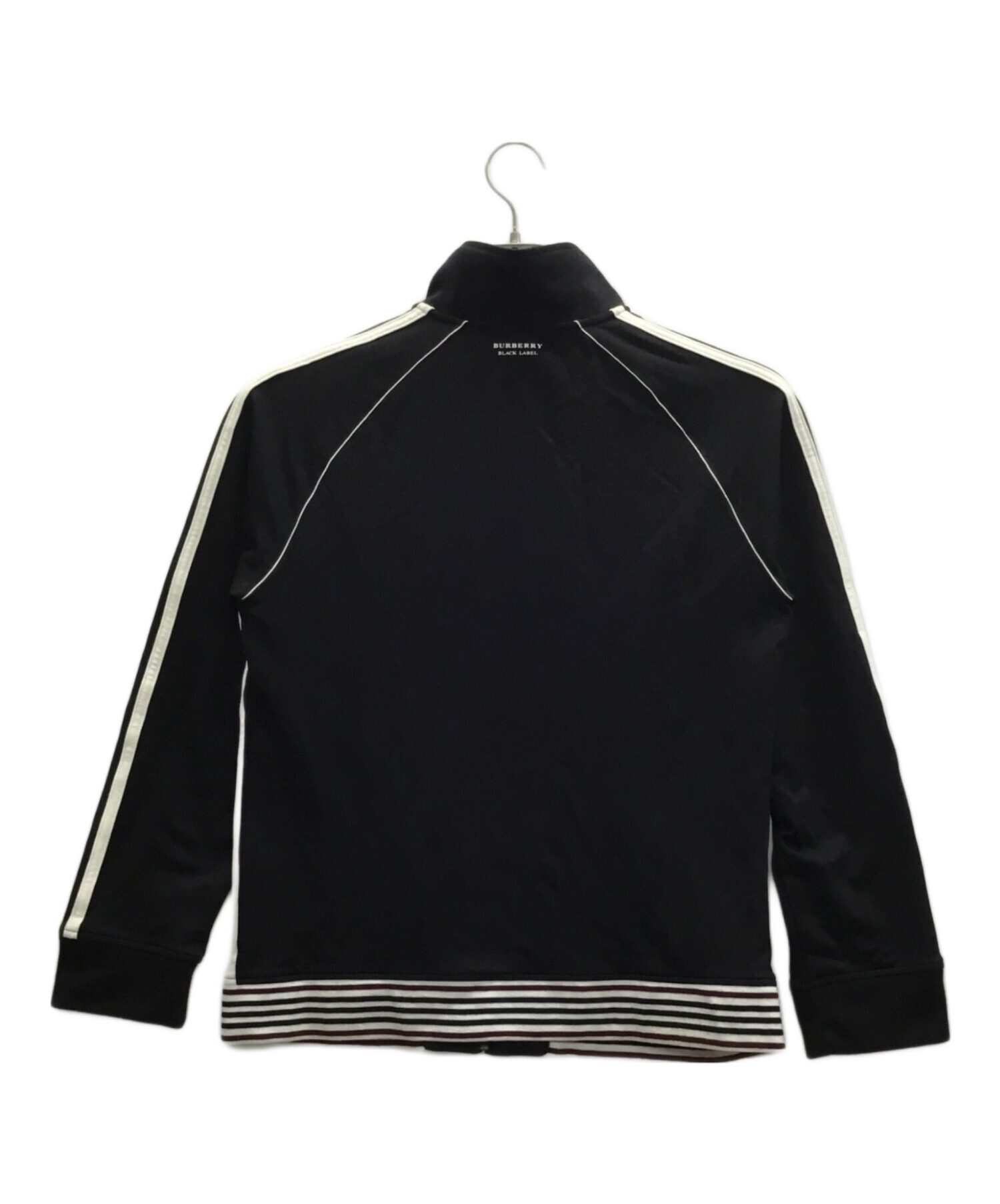 【美品】BURBERRY BLACK LABEL 切り替え　トラックジャケット3 バーバリーブラックレーベル✨ジャージ トラックジャケット 黒