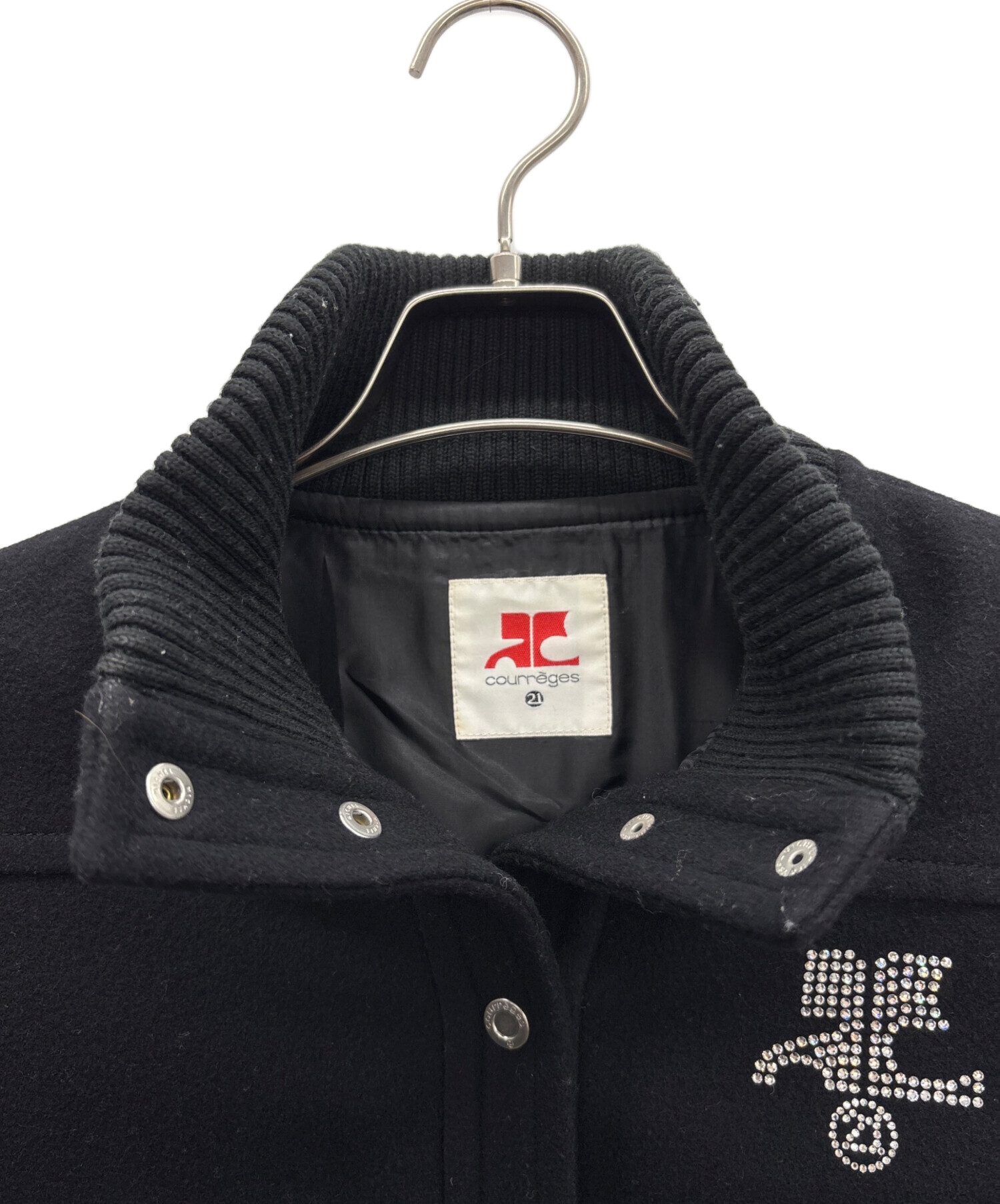 クレージュ21 courreges　スタジャン サイズ38　美品 中古・古着通販】courreges 21 (クレージュ21) ウールスタジャン