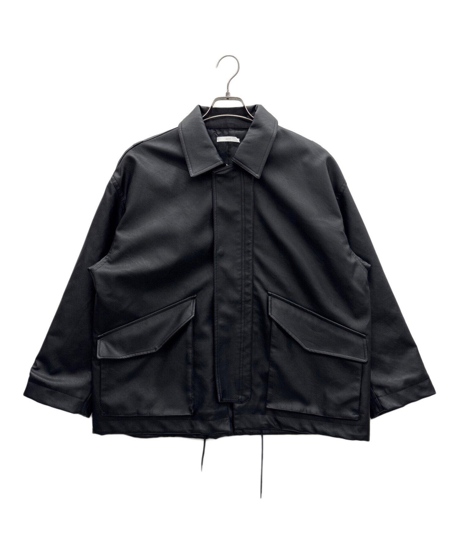 WYWM ブラック レザージャケット 中古・古着通販】WYM LIDNM (ウィム バイ リドム) フェイク