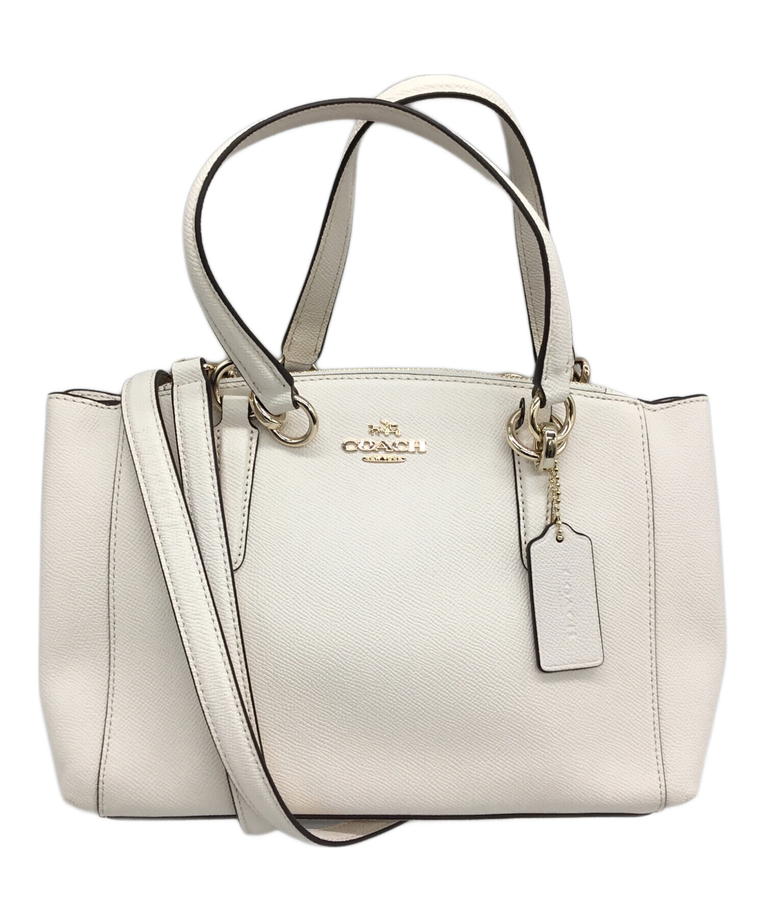 中古・古着通販】COACH (コーチ) 2WAYハンドバッグ アイボリー