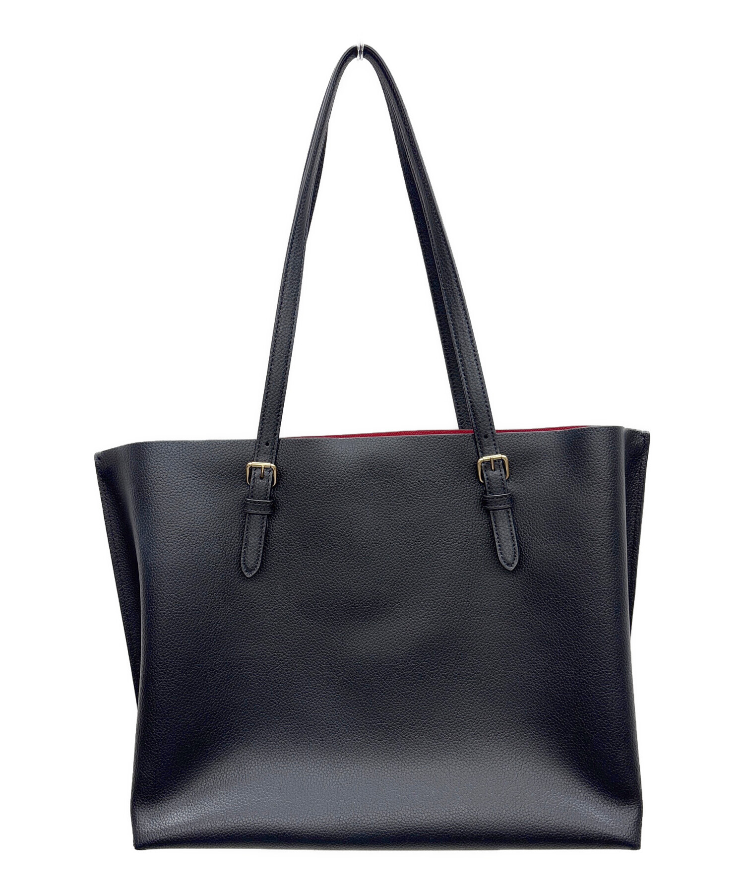 中古・古着通販】COACH (コーチ) トートバッグ ブラック×レッド