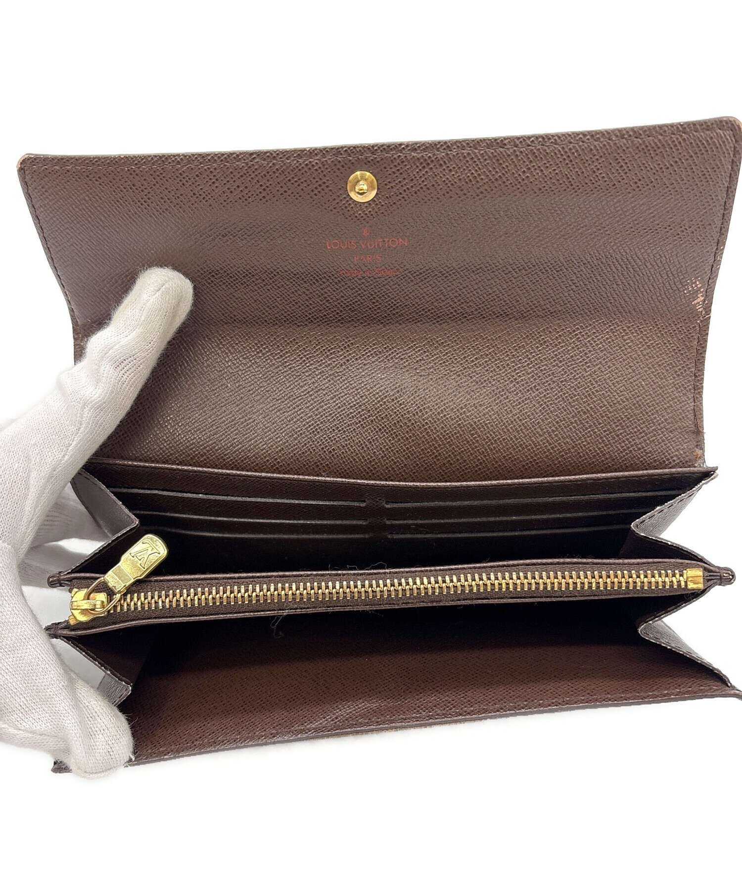 【送料無料・正規品（LV新宿店にて購入）】ルイヴィトン 長財布 中古品（傷や汚れ等あり）最落なし☆☆☆ ルイヴィトン LOUIS VUITTON 廃盤 長財布 ロングウォレット ポルトモネ