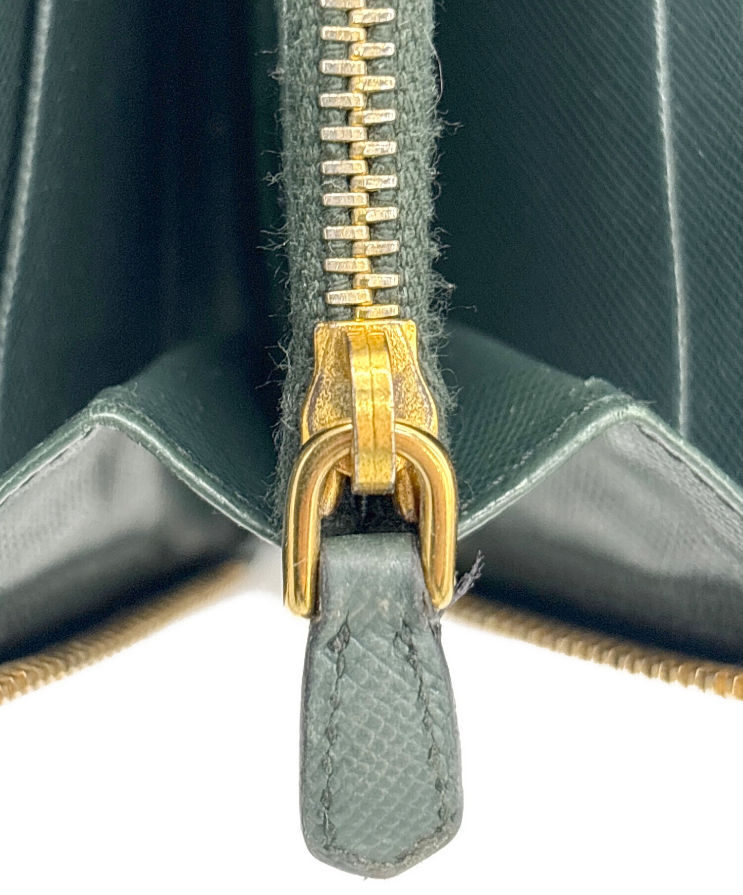 中古・古着通販】PRADA (プラダ) ラウンドジップ長財布 グリーン